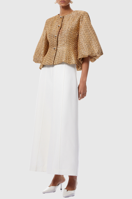 Pabo Gold Sequined Tweed Jacket