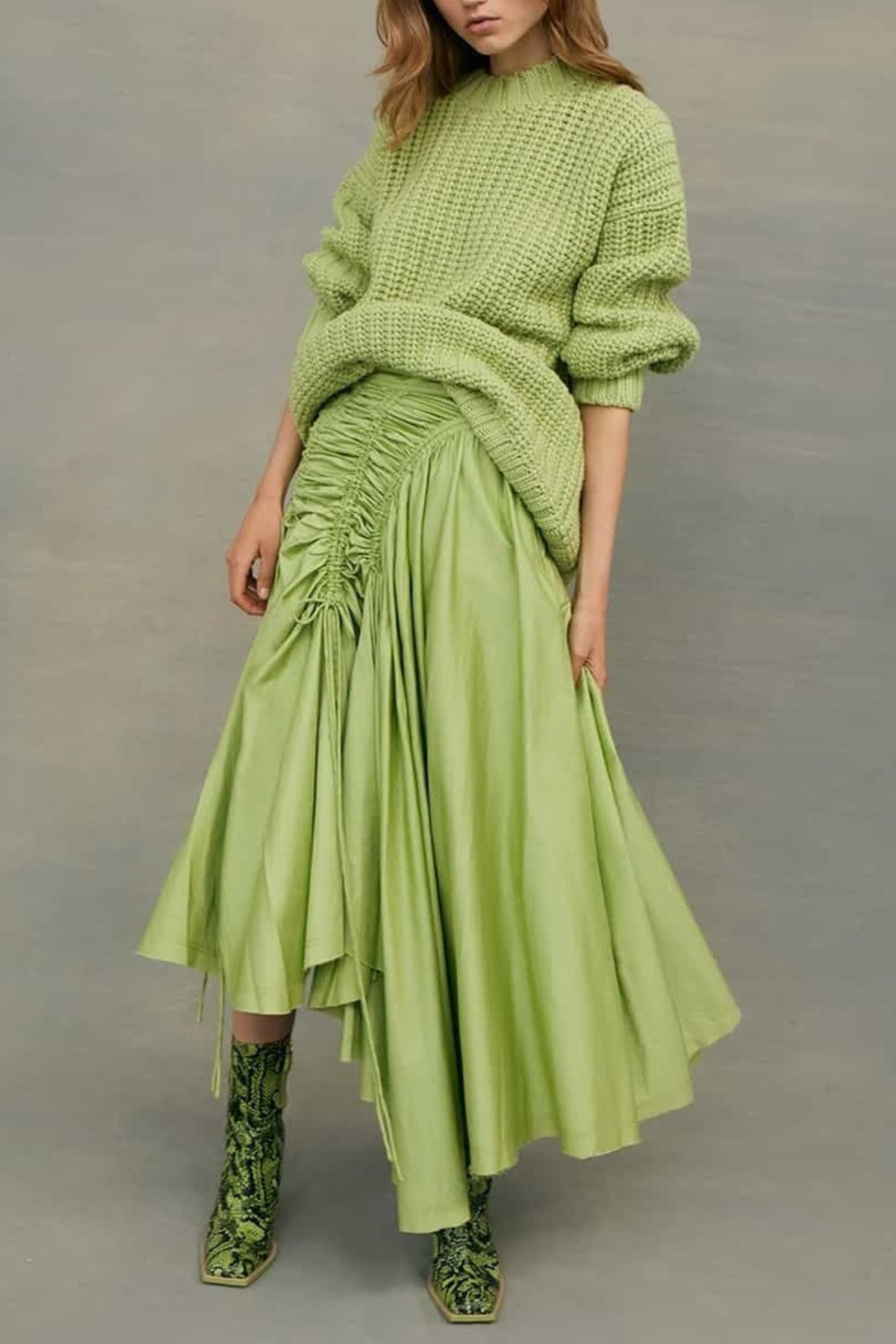 Padsa Off Shoulder Top & Drawstring Maxi Skirt Set