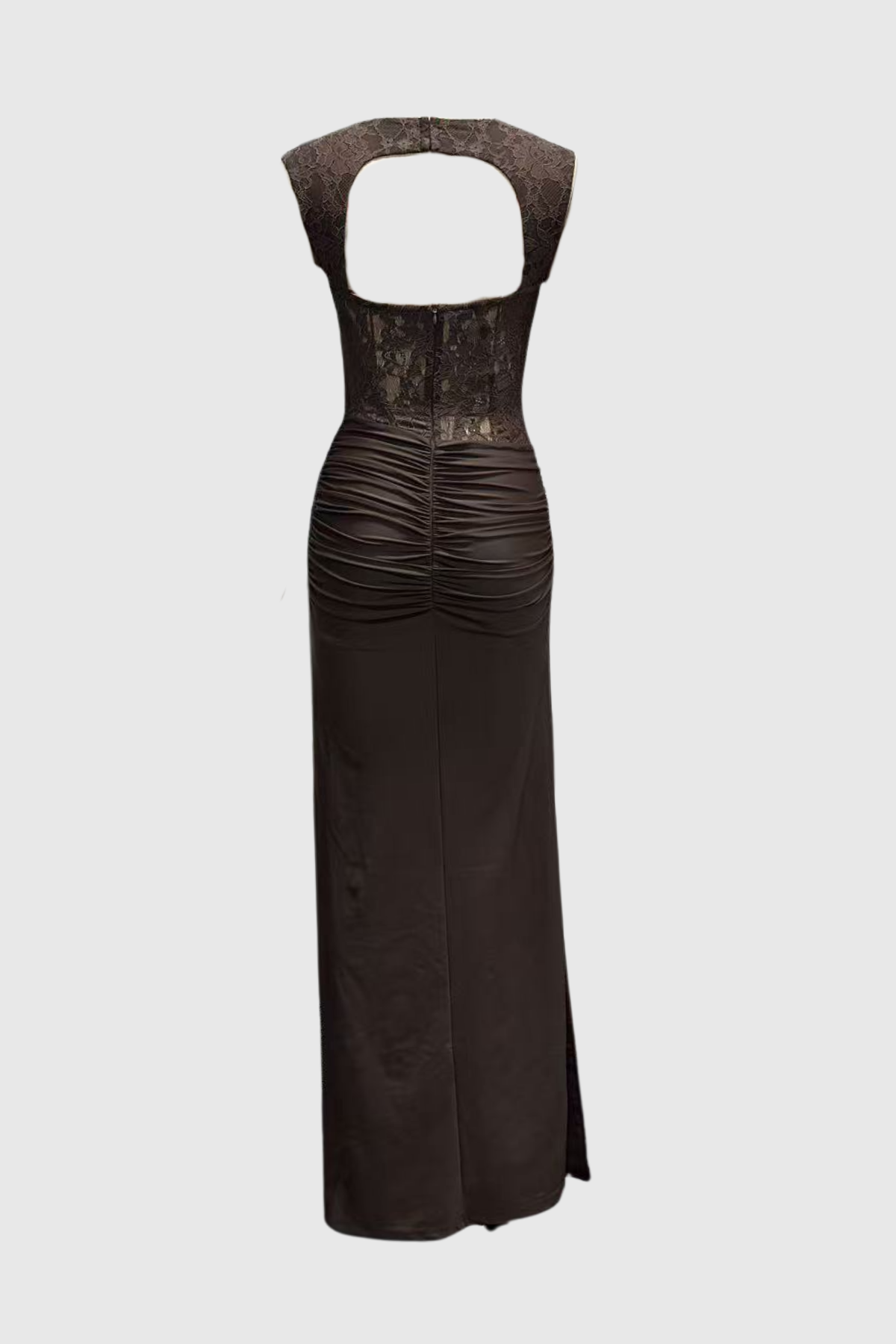 Petrona Lace Ruched Maxi Dress