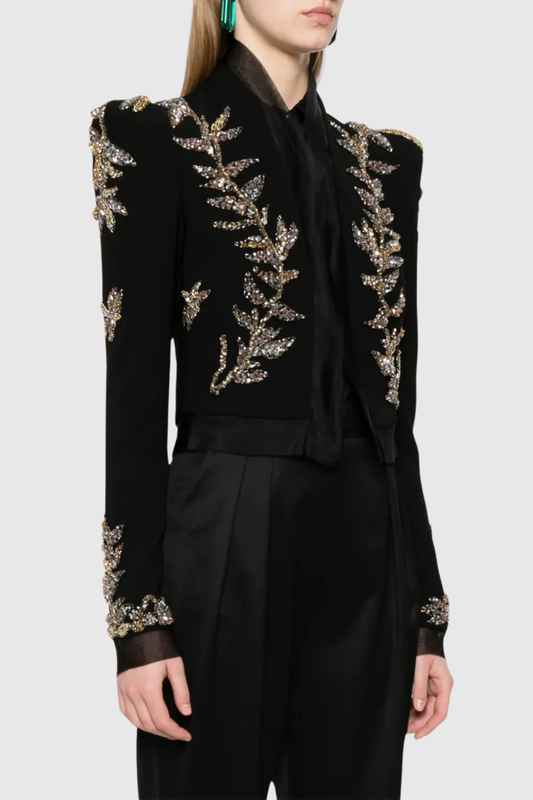 Platona Leaf Embellished Jacket