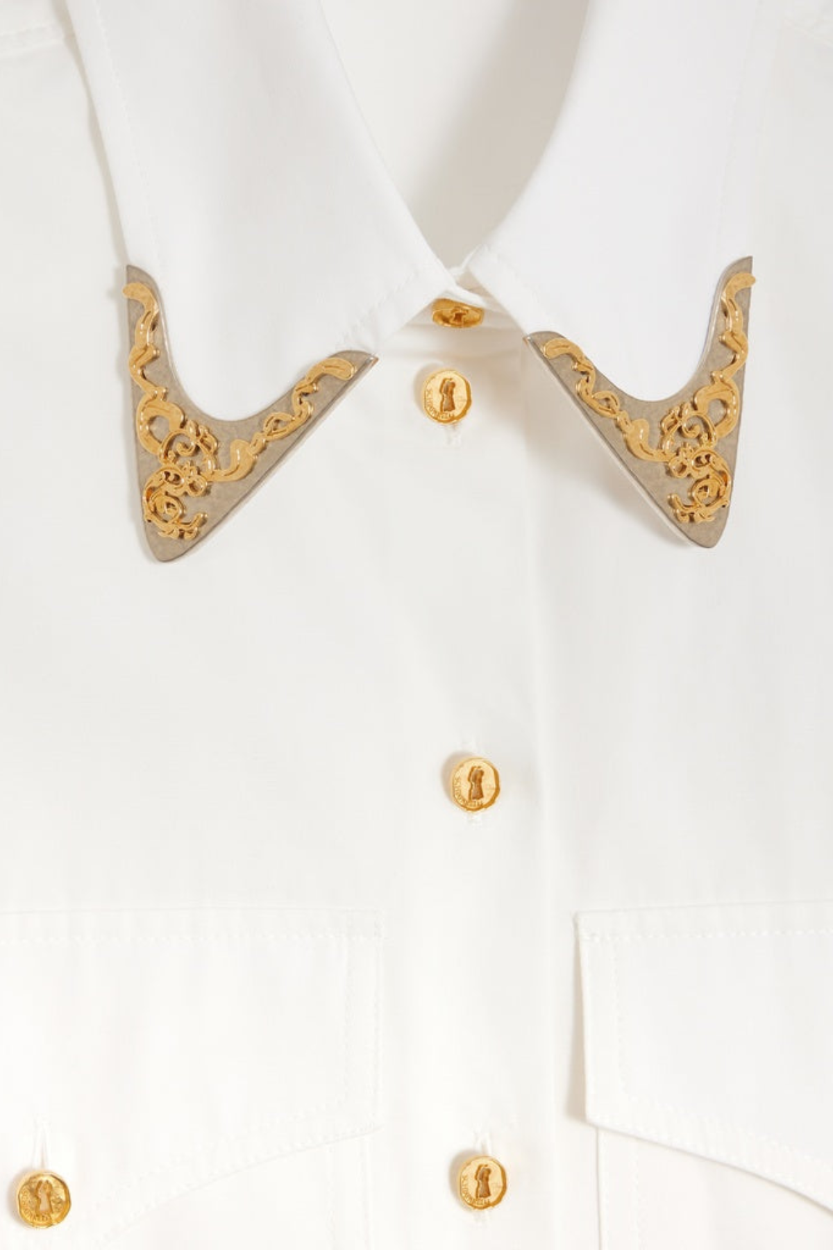 Potya Metal Embellished Shirt - White