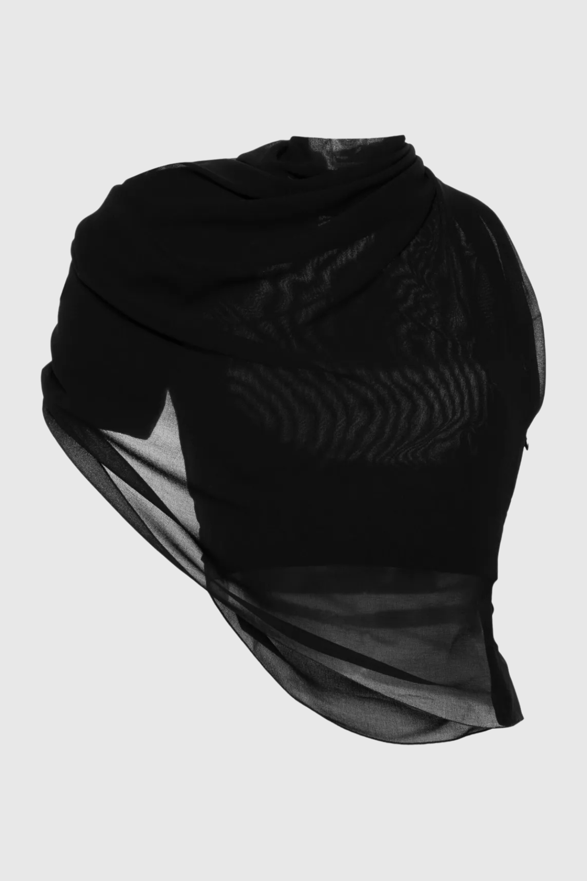 Priscilla Asymmetric Mesh Top - Black