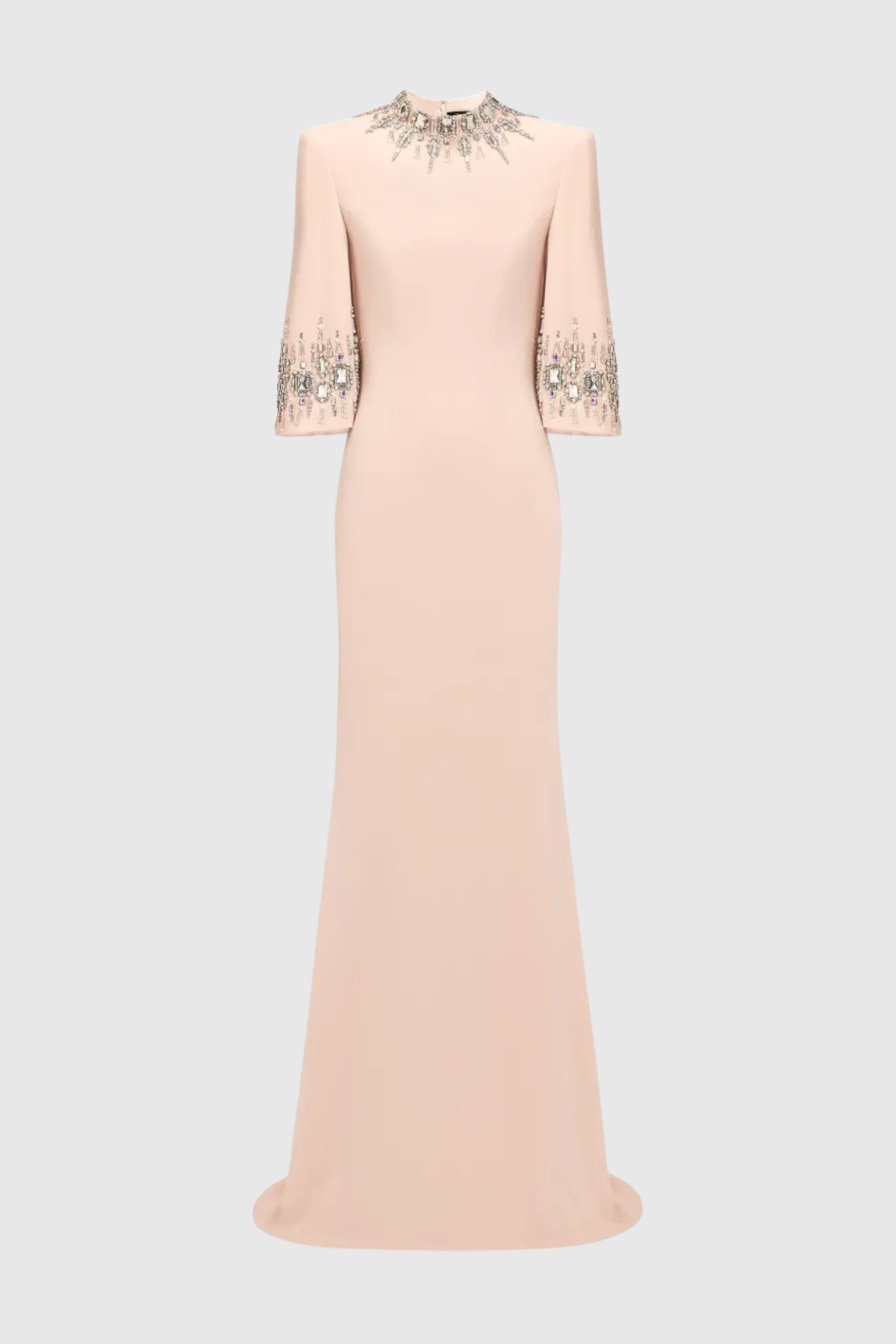 Pulosa Crystal Embellished Maxi Dress - Pink