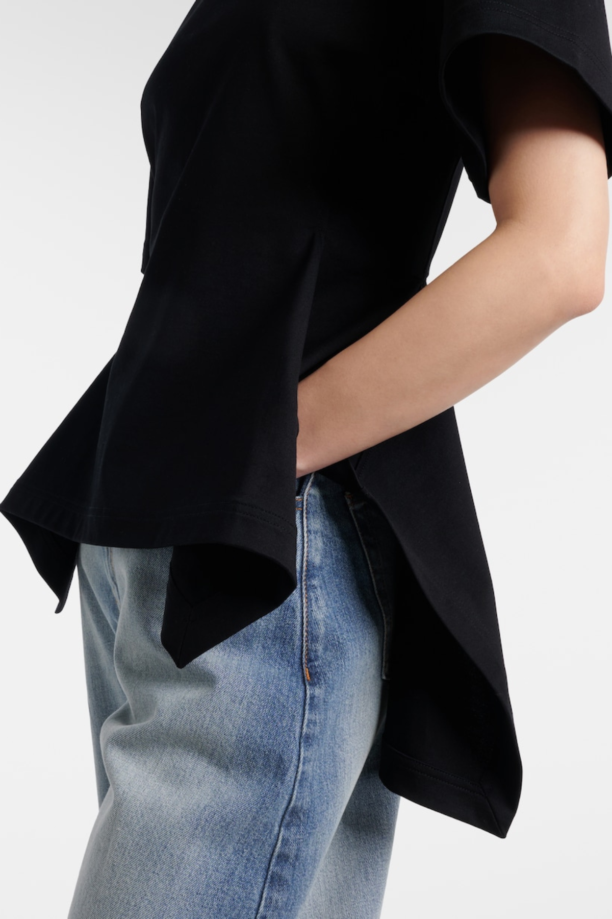 Rabura Peplum T-shirt - Black