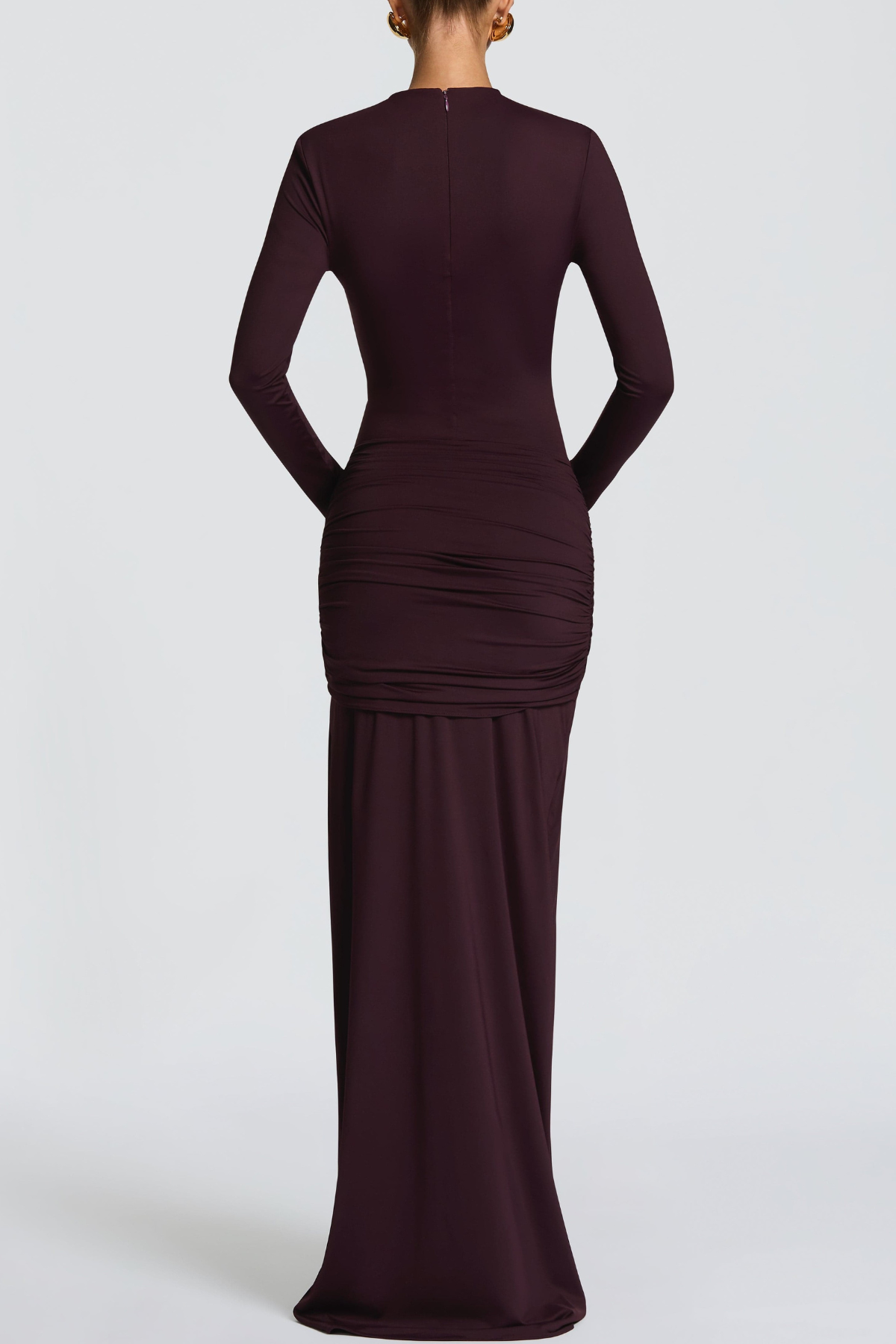 Raluca Cutout Draped Maxi Dress - Purple