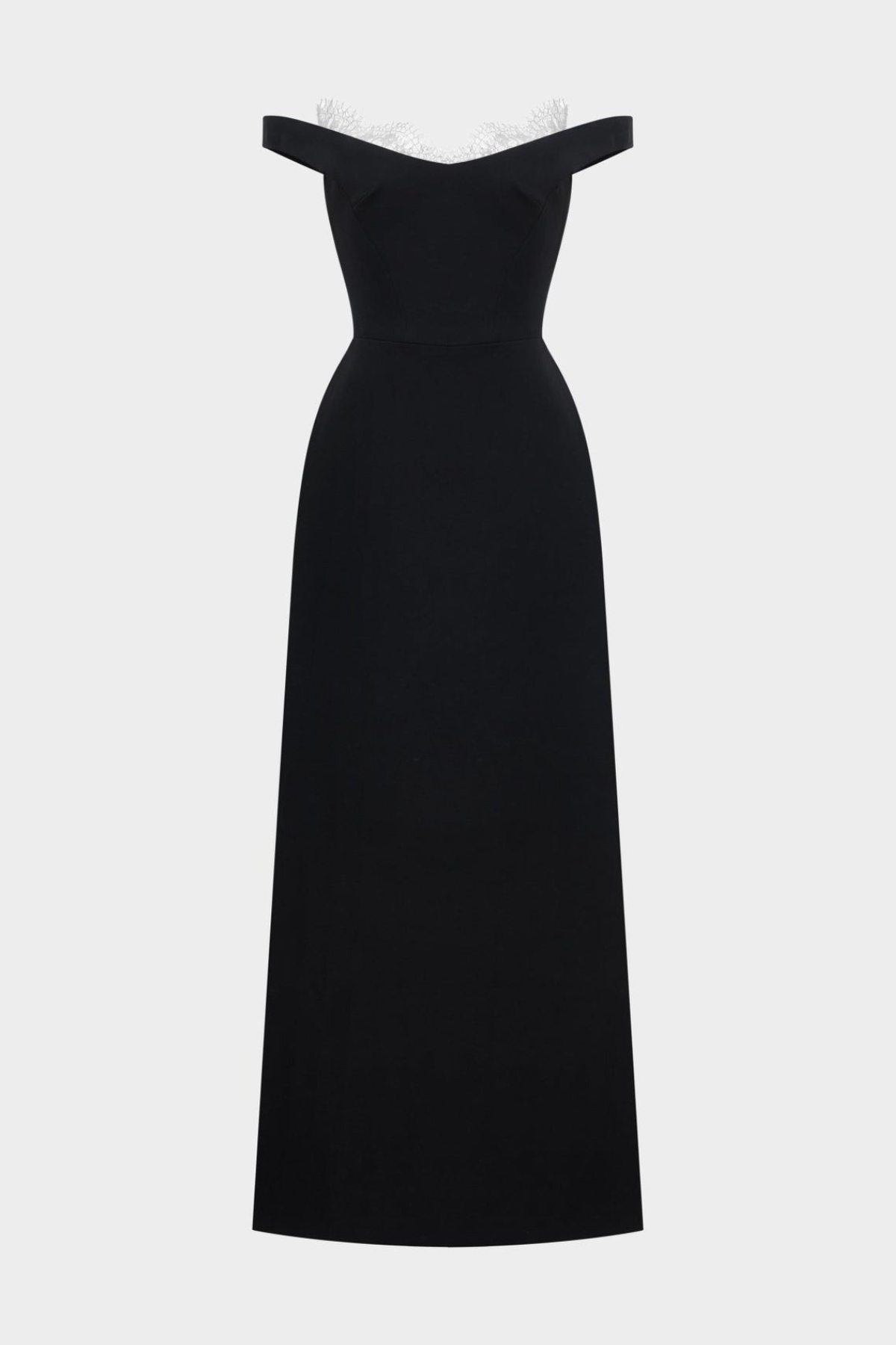 Rasper Off Shoulder Lace Triim Maxi Dress