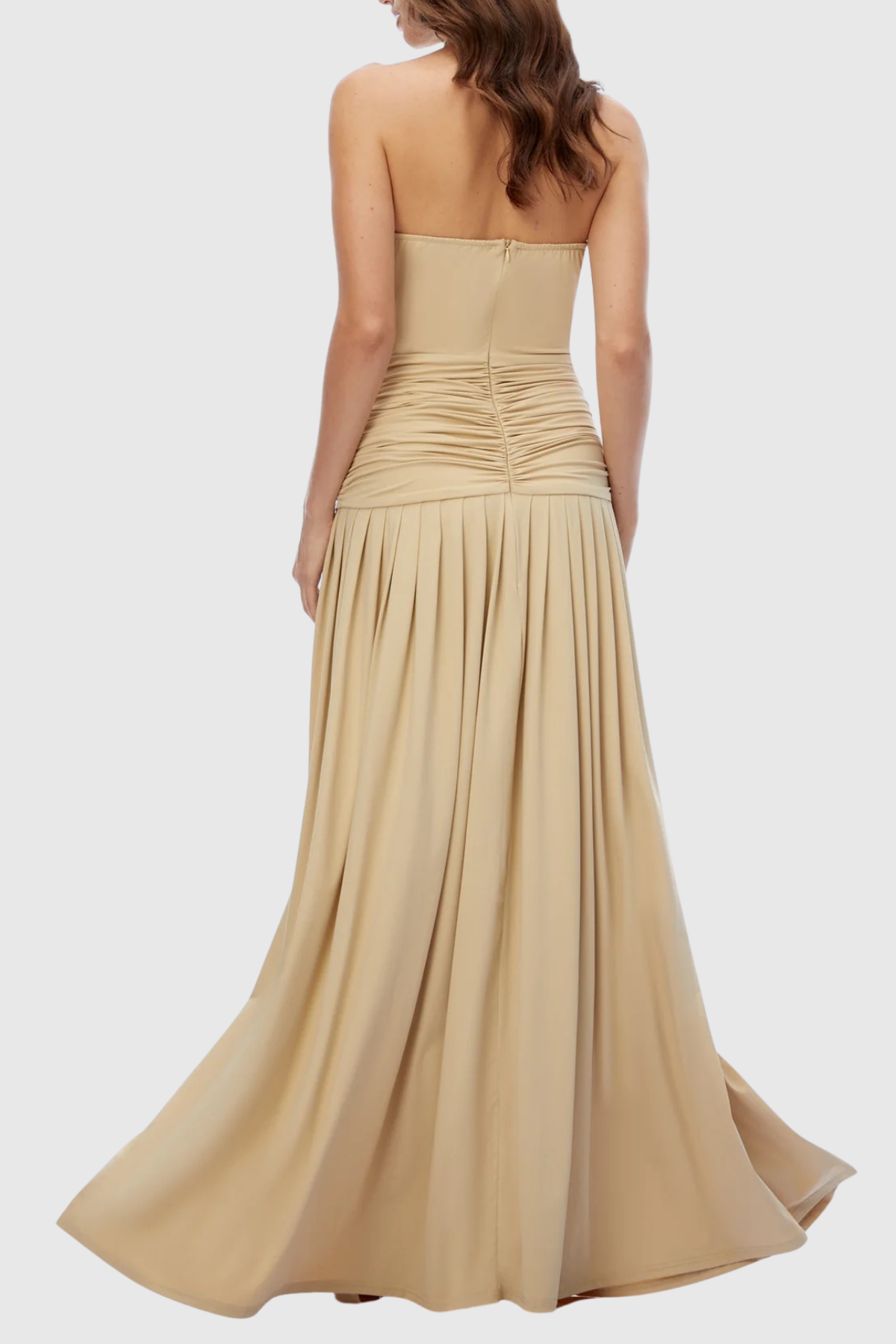Renesme Sleeveless Ruched Slit Maxi Dress