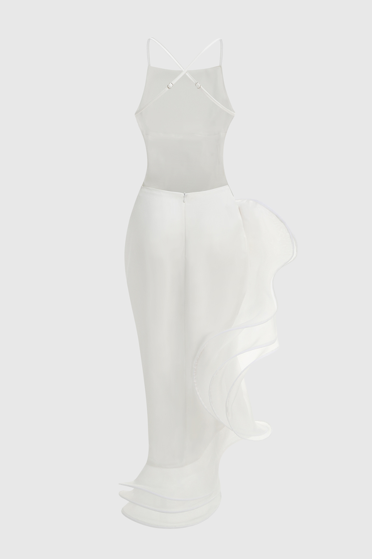 Rosalie Ruffle Backless Maxi Dress