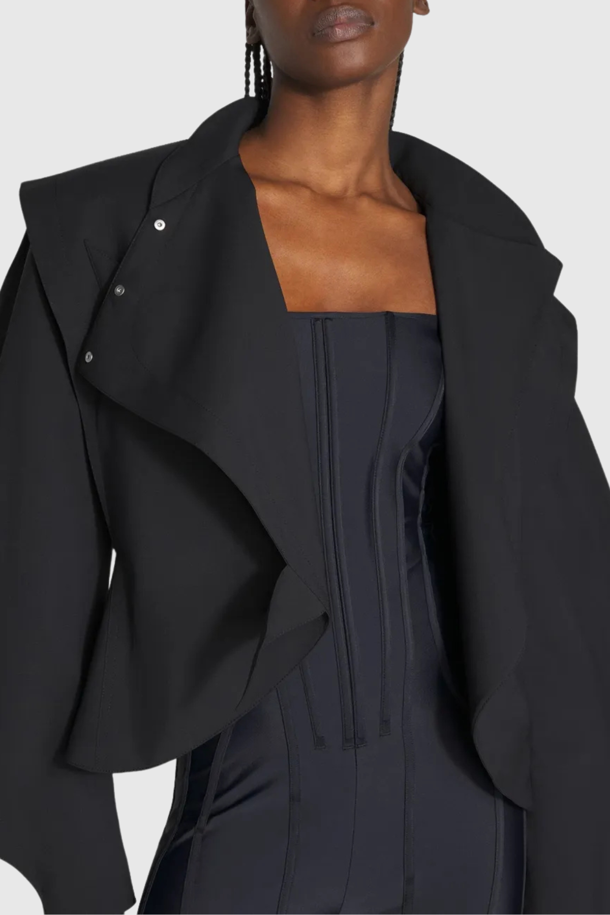 Rosina Corset Boned Jumpsuit - Black