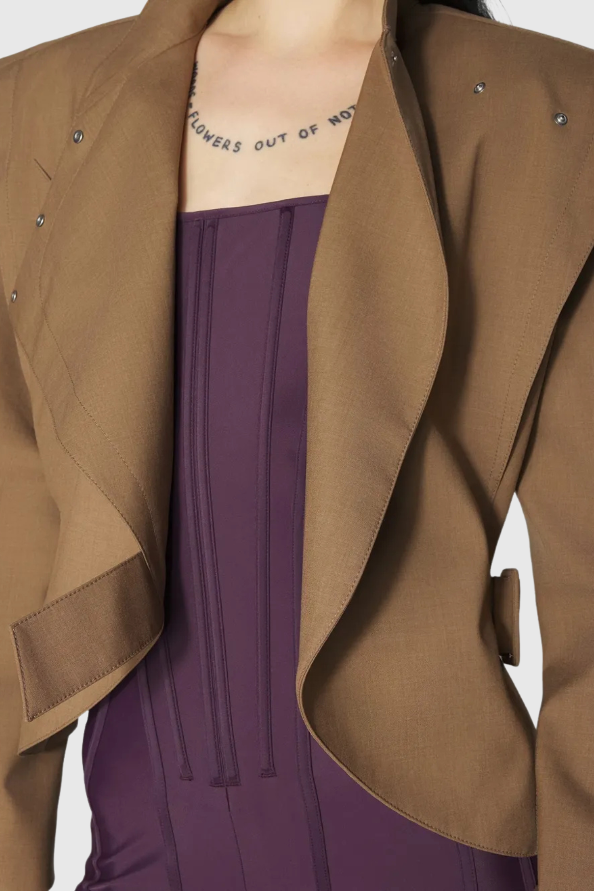 Rosina Corset Boned Jumpsuit - Purple