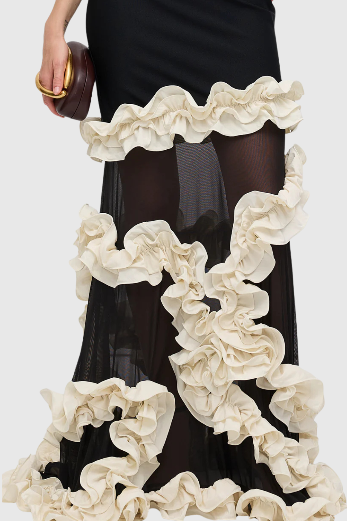 Rytone Ruffle Maxi Bandage Dress