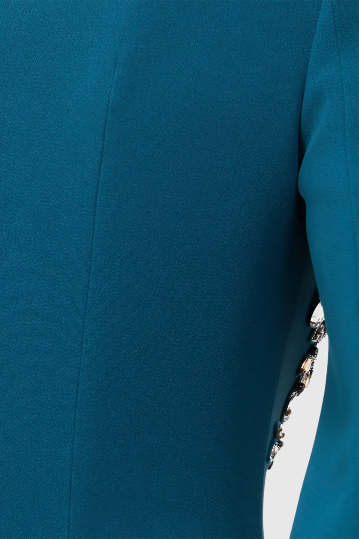 Salama Crystal Embellished Slit-sleeve Maxi Dress - Blue