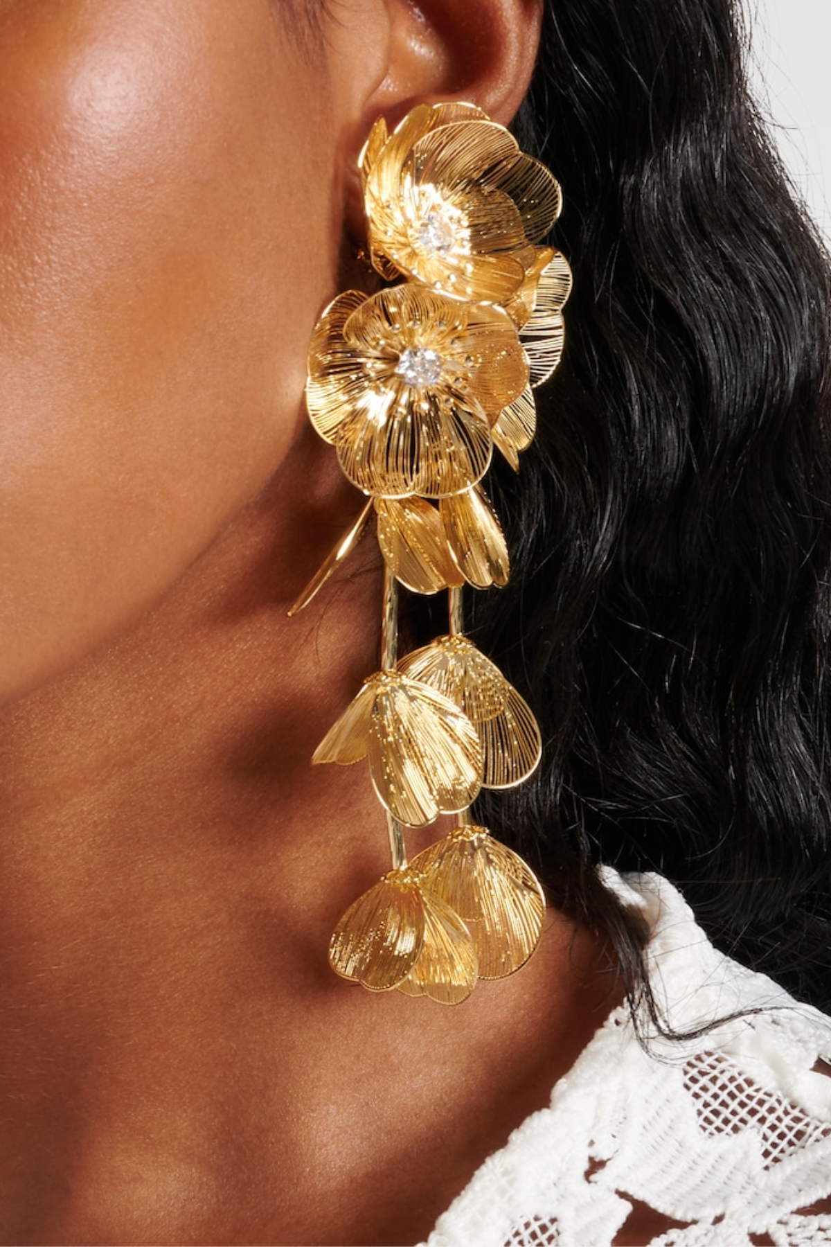 Samine Floral Embellished Earrings