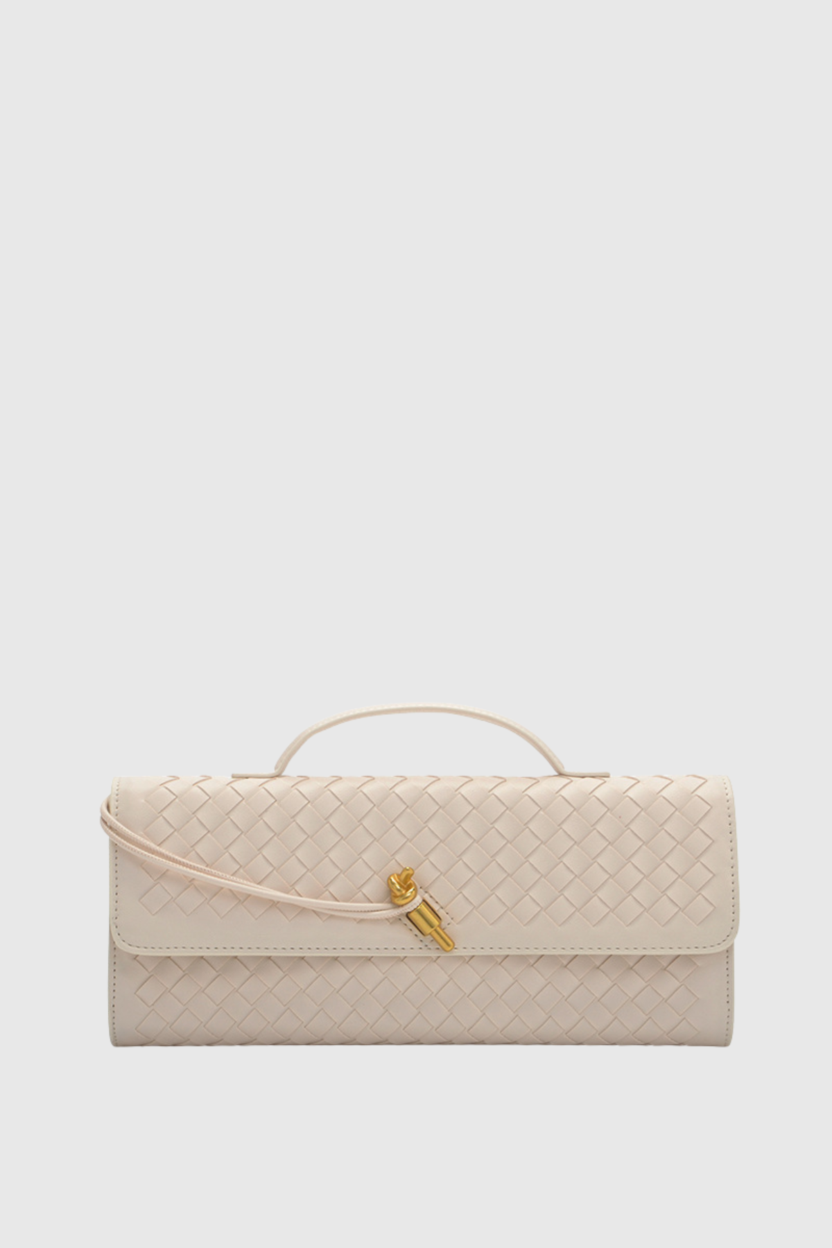 Samiya Woven Clutch Bag - Beige