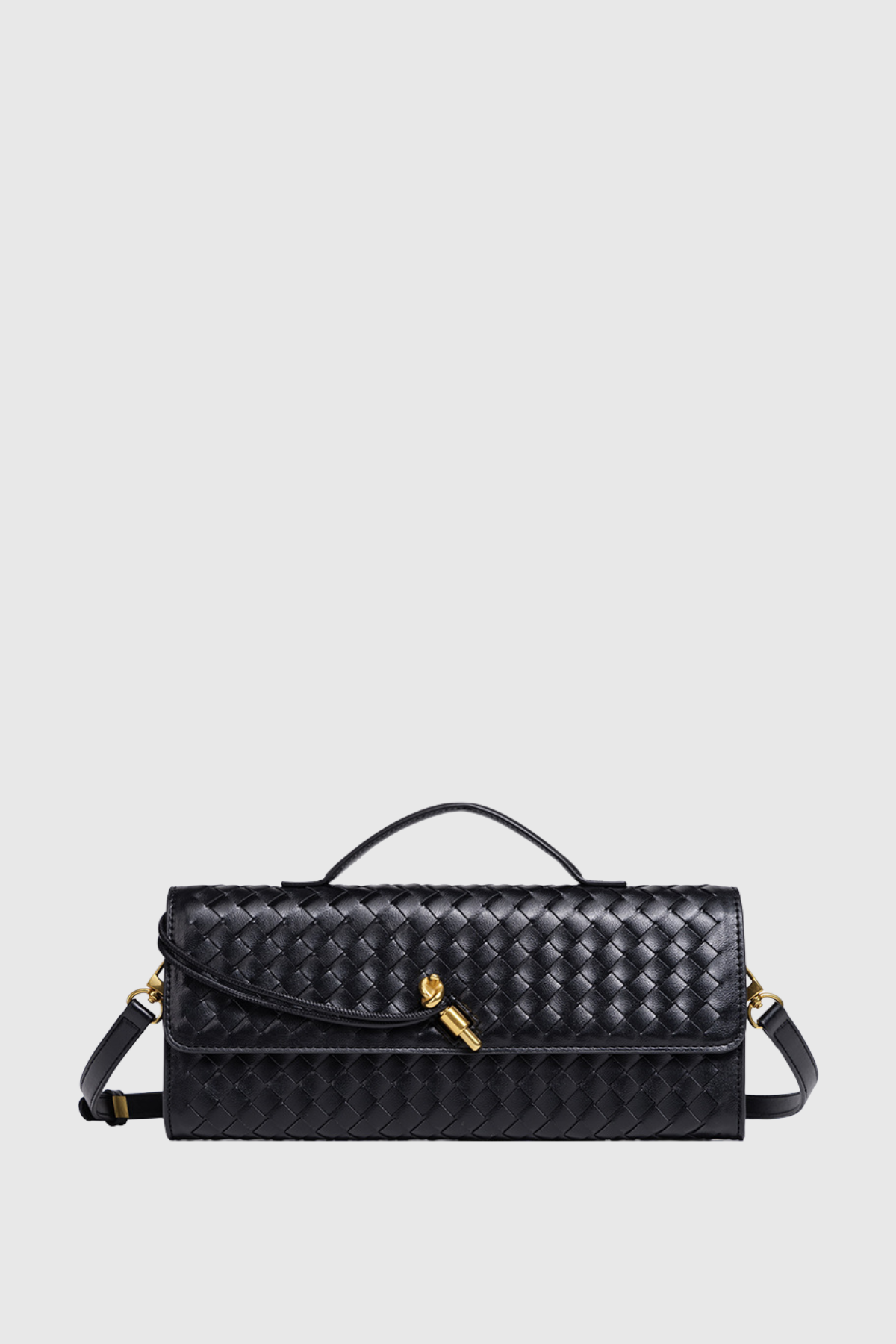 Samiya Woven Clutch Bag - Black