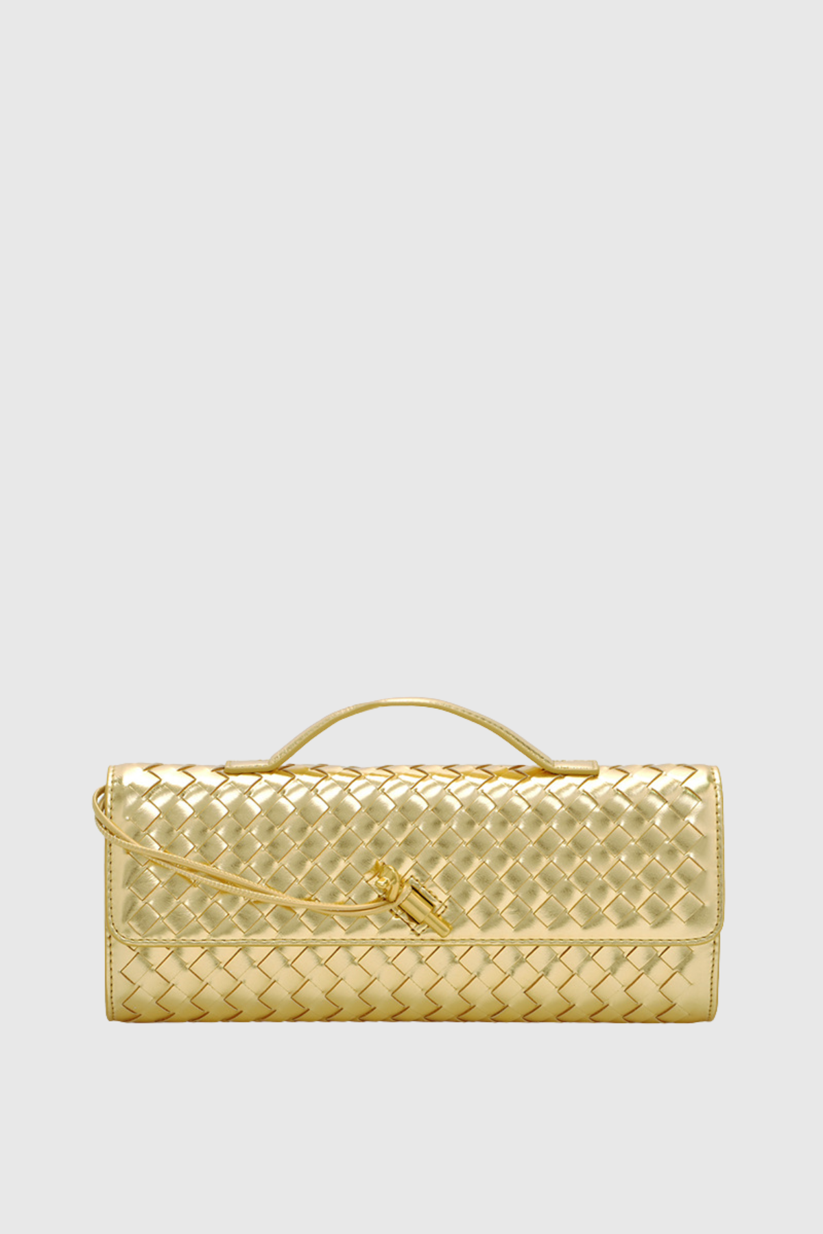 Samiya Woven Clutch Bag - Gold