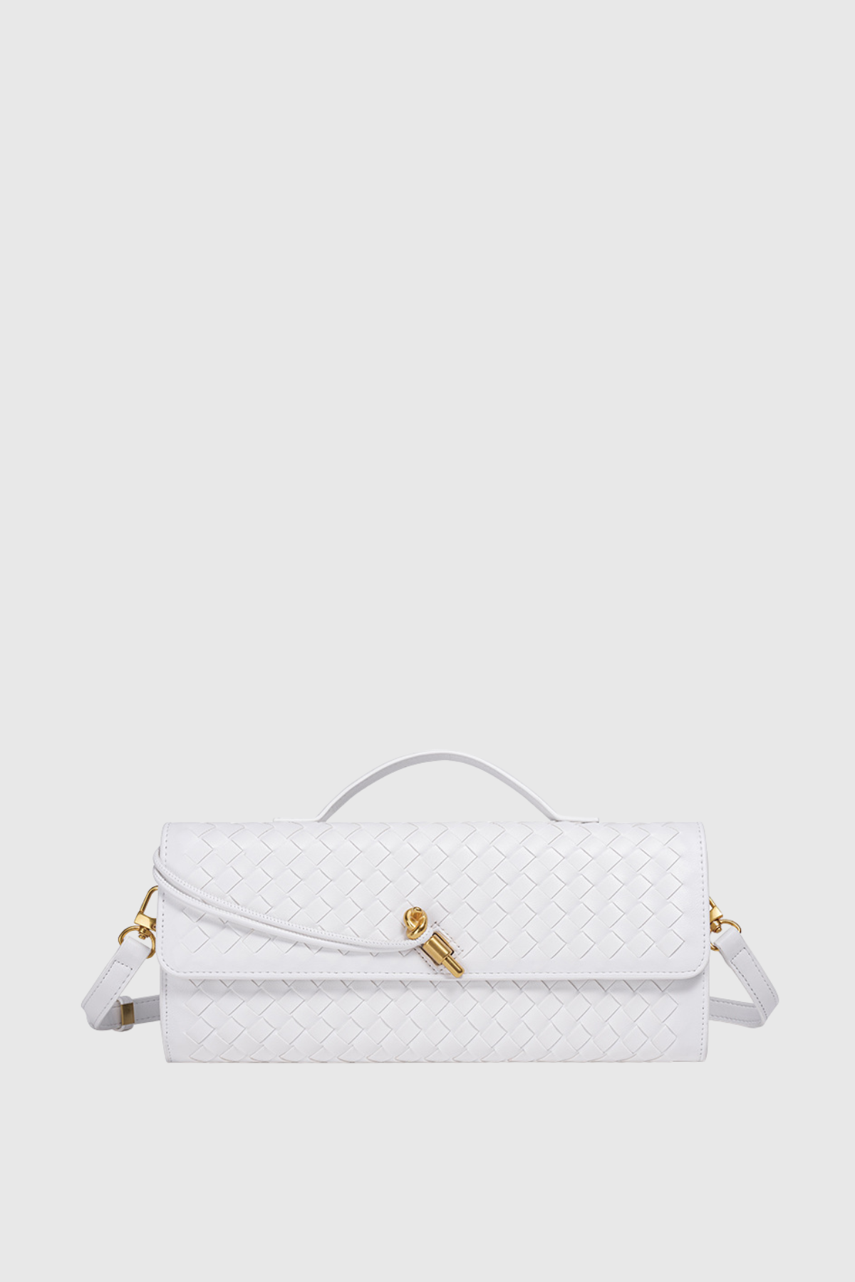 Samiya Woven Clutch Bag - White