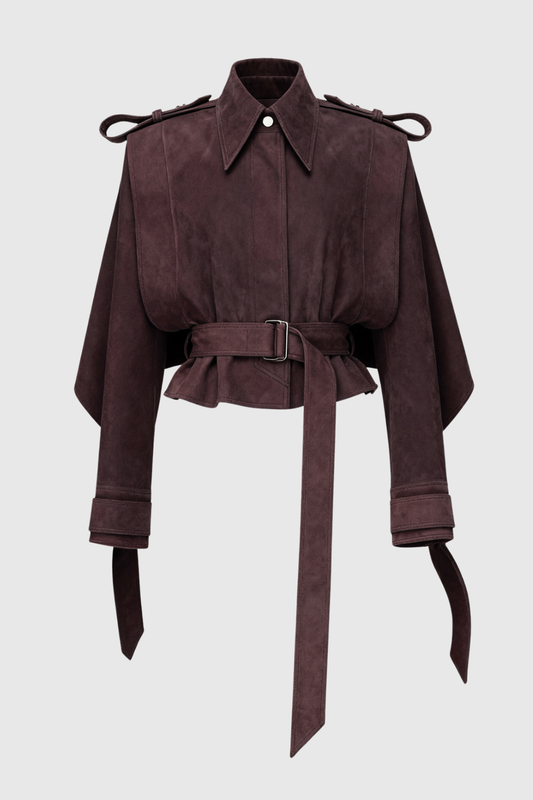 Santa Suede Belted Jacket