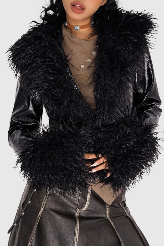 Sapola Faux Fur-Trim Jacket