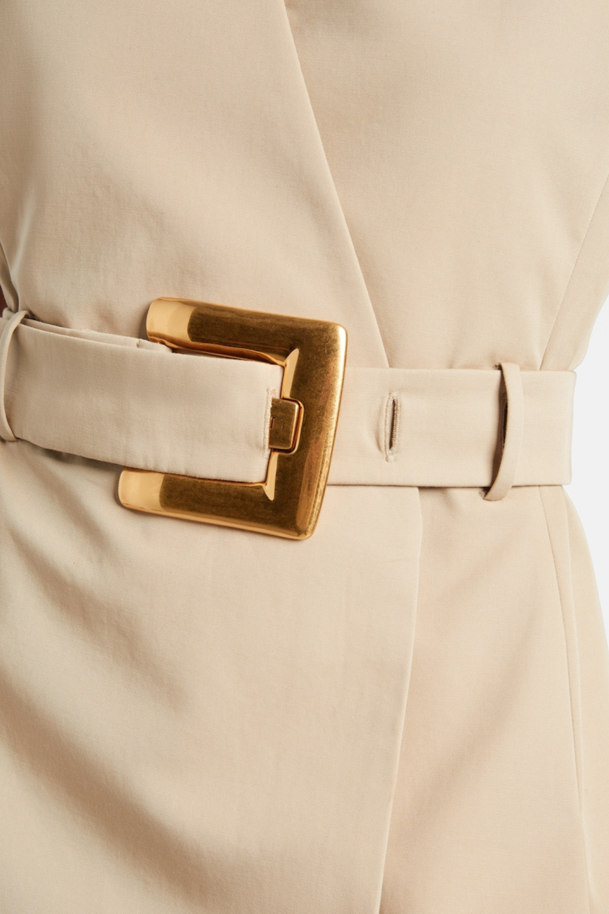 Sappho Belted Mini Dress - Khaki