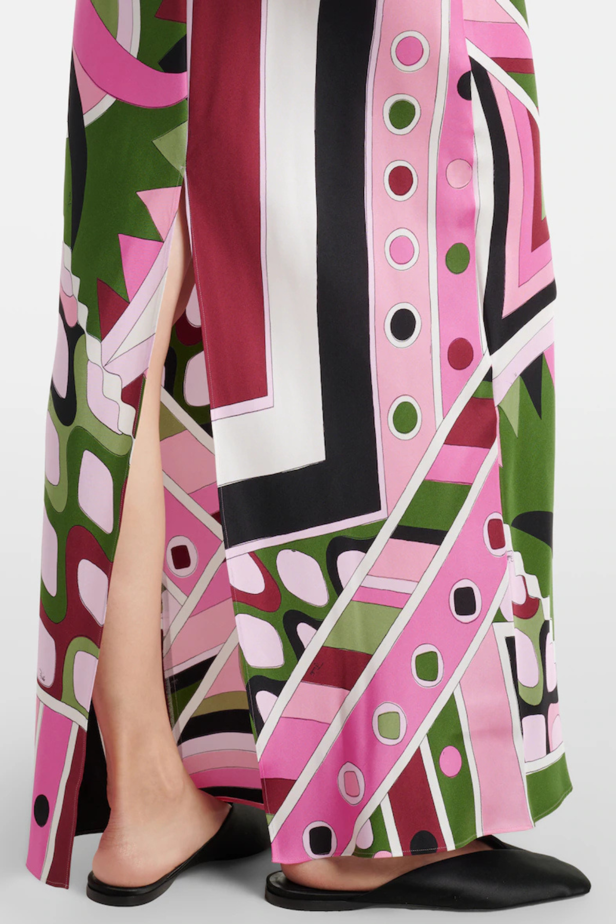 Sarpa Shawl Satin Maxi Dress - Pink