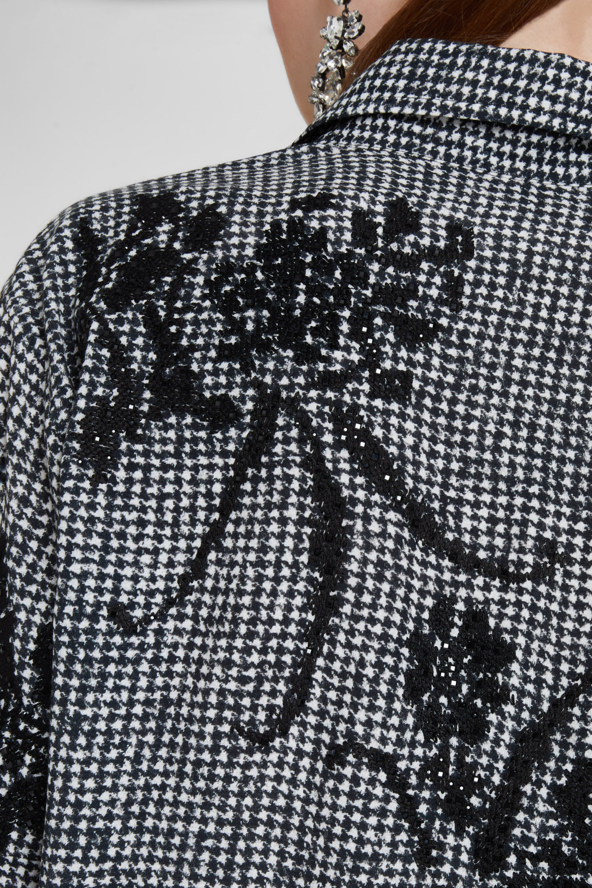 Semra Floral Houndstooth Shirt