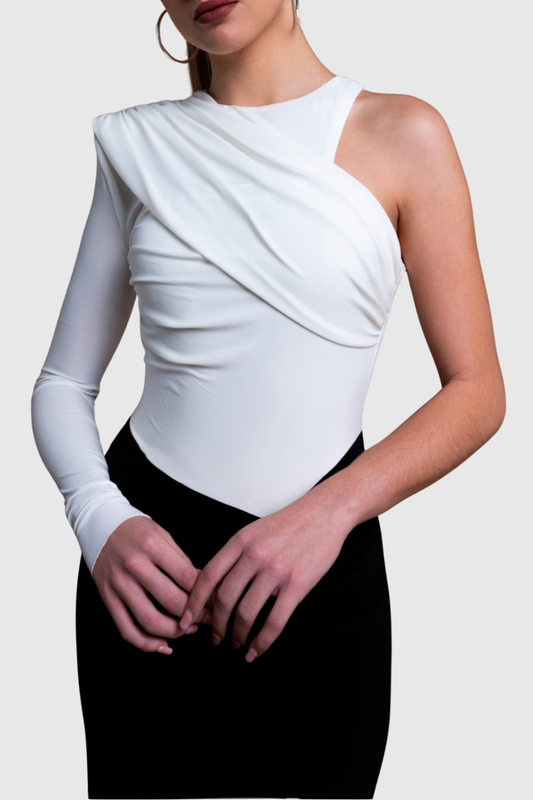 Shelby One Shoulder Contrast Split Maxi Dress