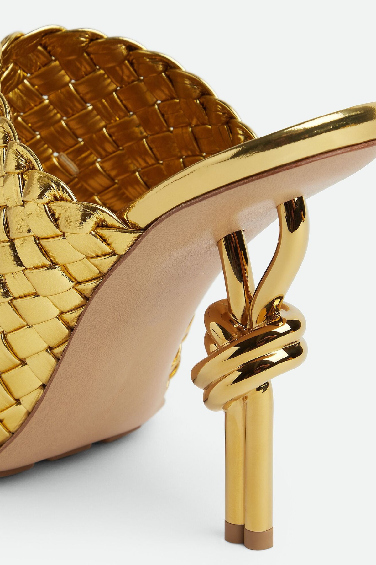 Sierrel Woven Knot Mules - Gold