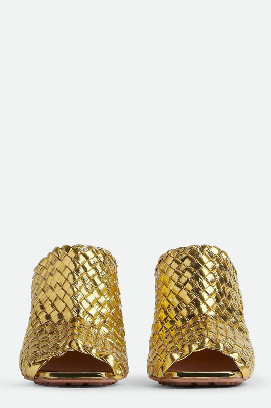 Sierrel Woven Knot Mules - Gold