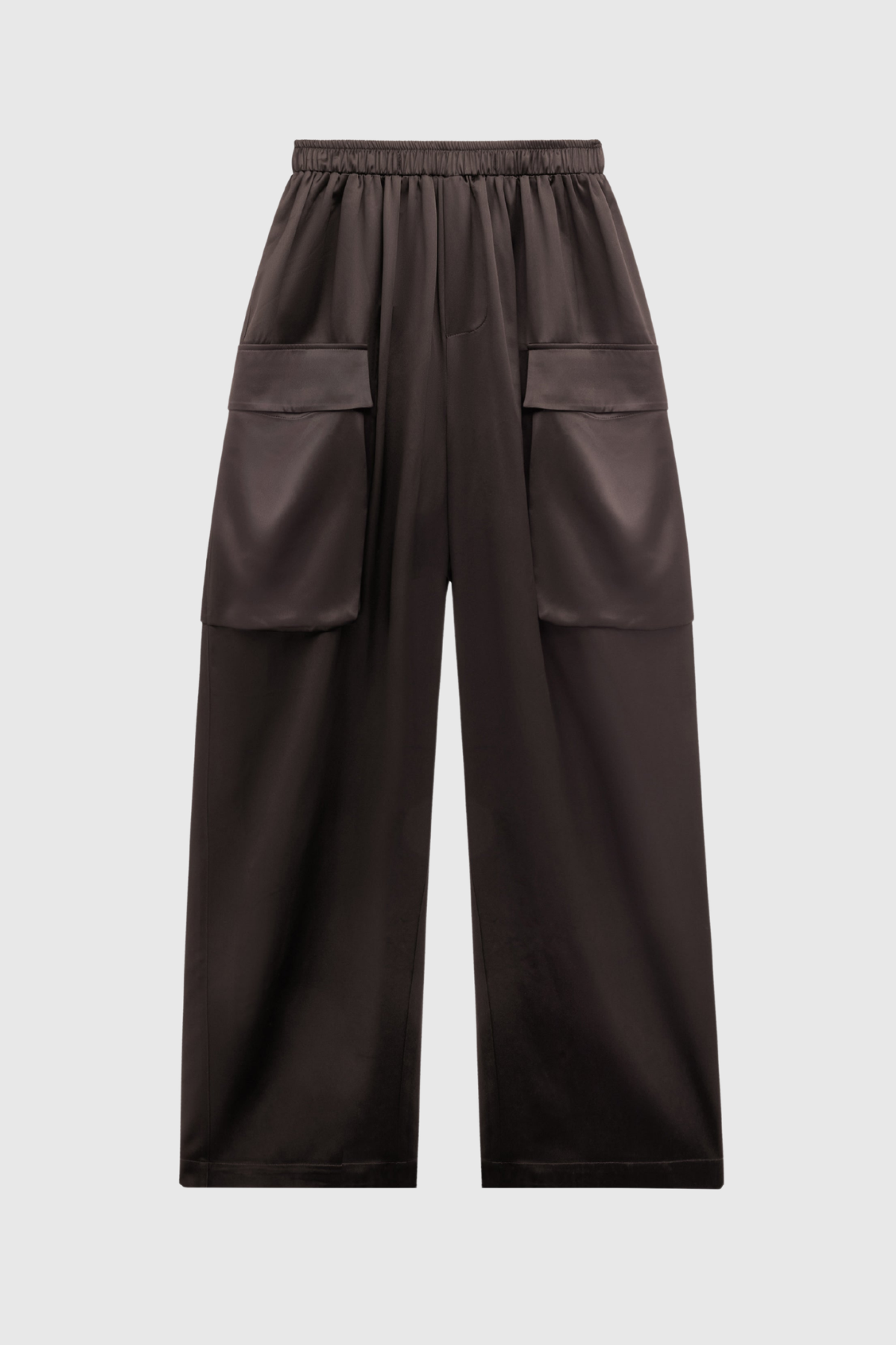 Solange Satin Short Trench - Brown