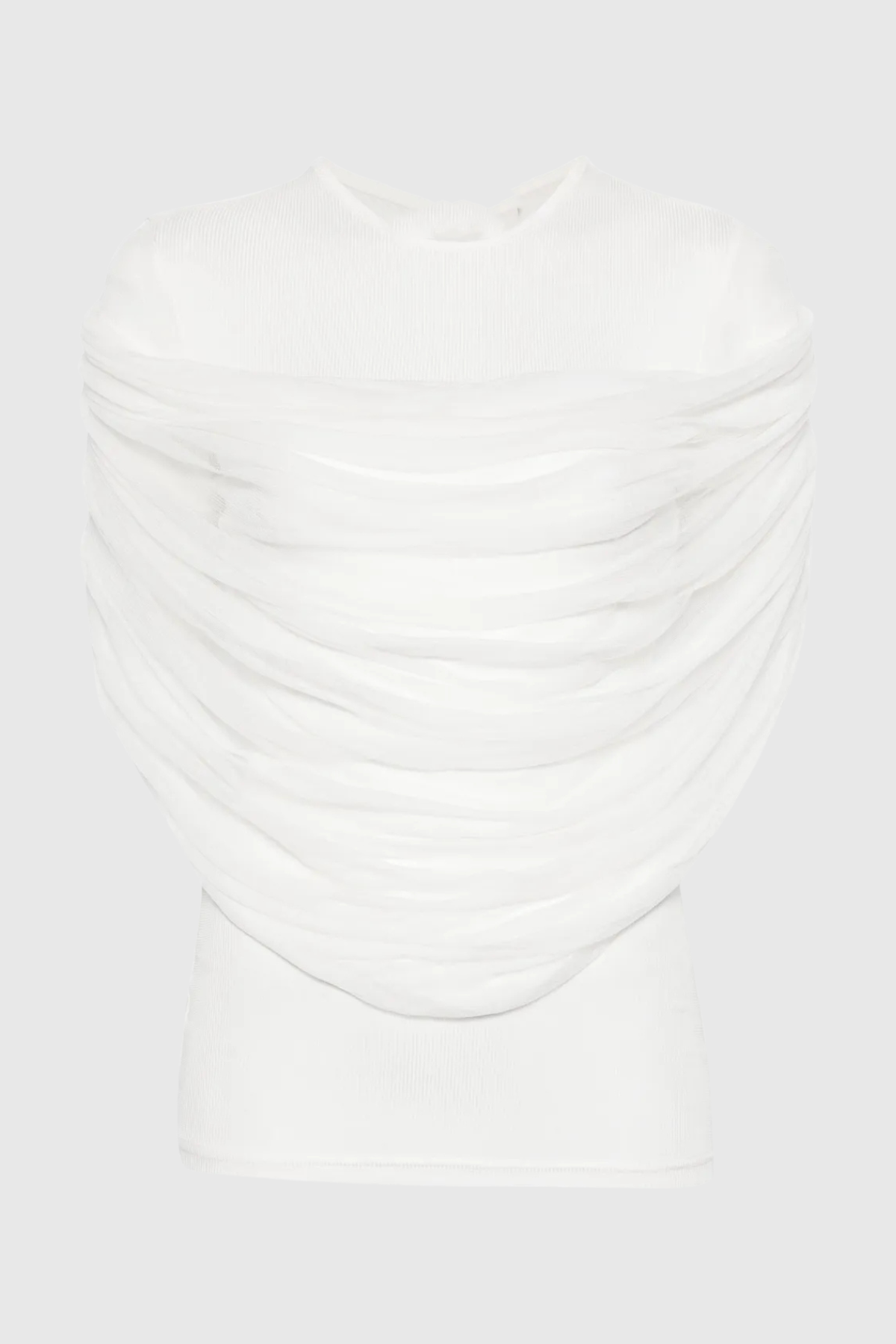 Solvei Mesh Draped Top - White