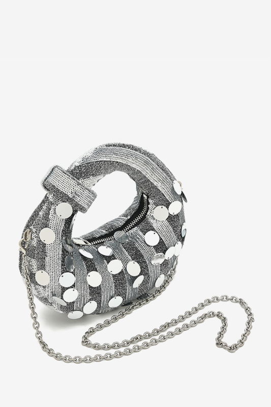 Stephana Sequin Bag - Silver