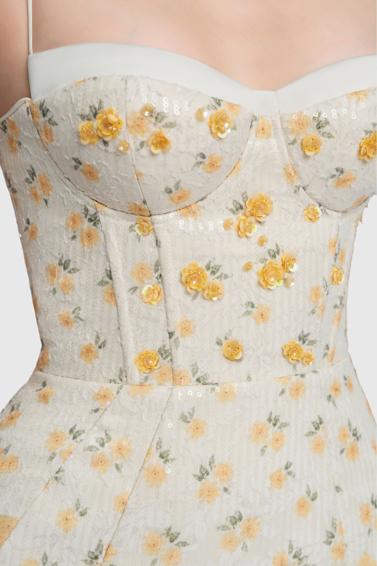Sulliva Floral Sequin Halter Maxi Dress