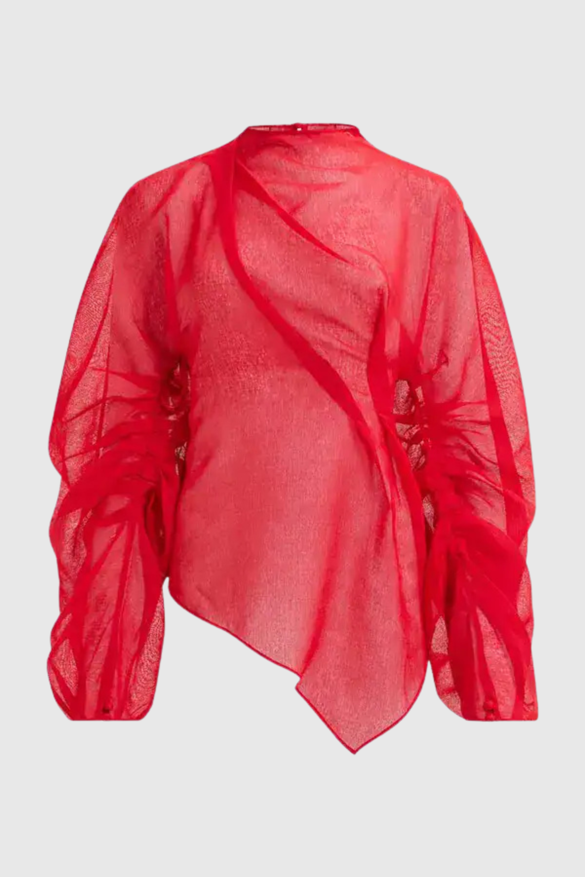 Susana Mesh Ruch Top - Red