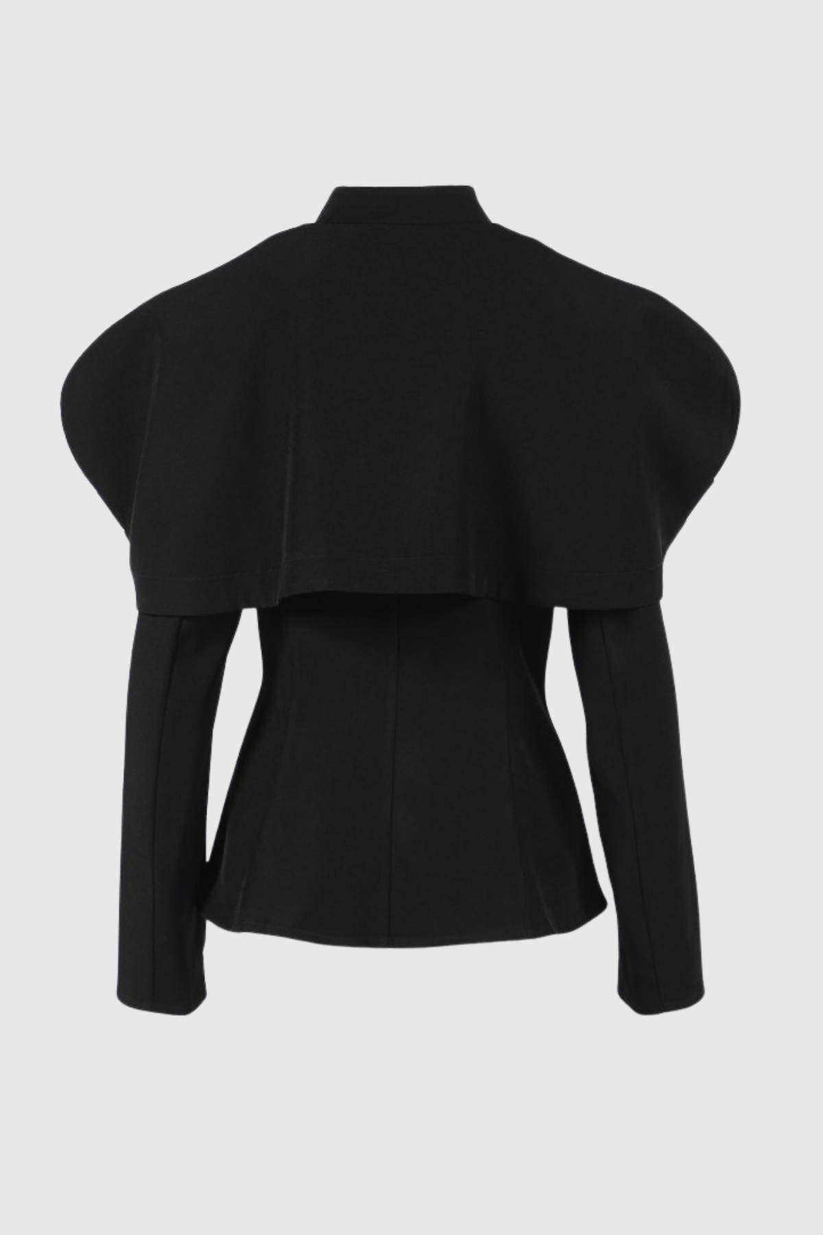 Suza Ruched Shawl Jacket - Black