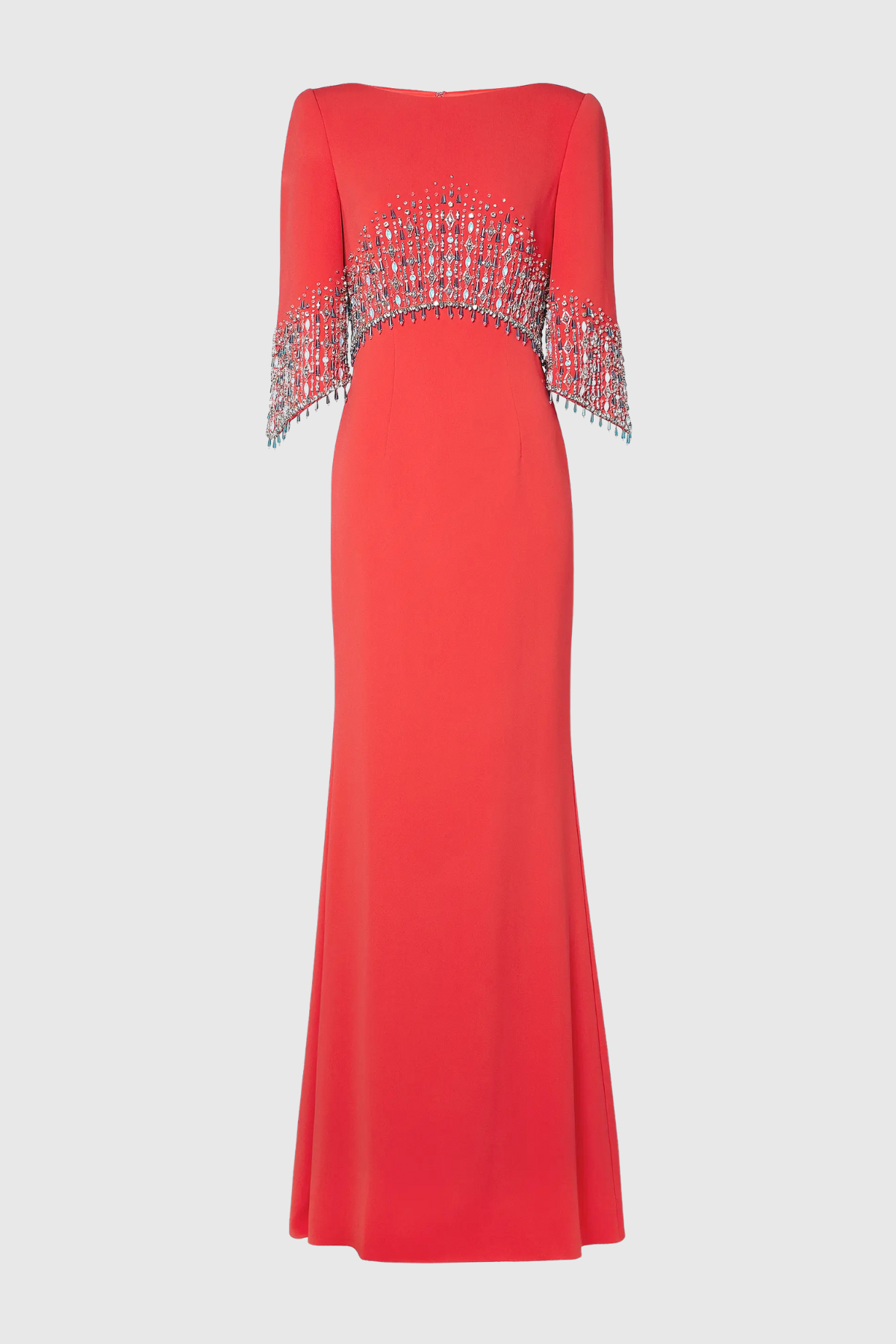 Thaya Crystal Embellished Maxi Dress - Red