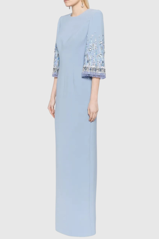 Thista Crystal Embellished Maxi Dress - Blue