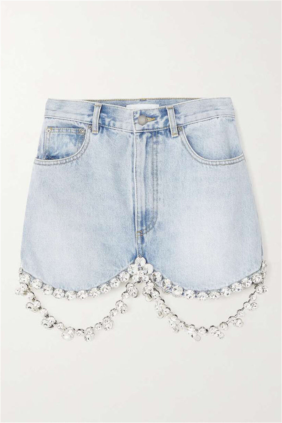 Tiana Rhinestone Denim Blazer