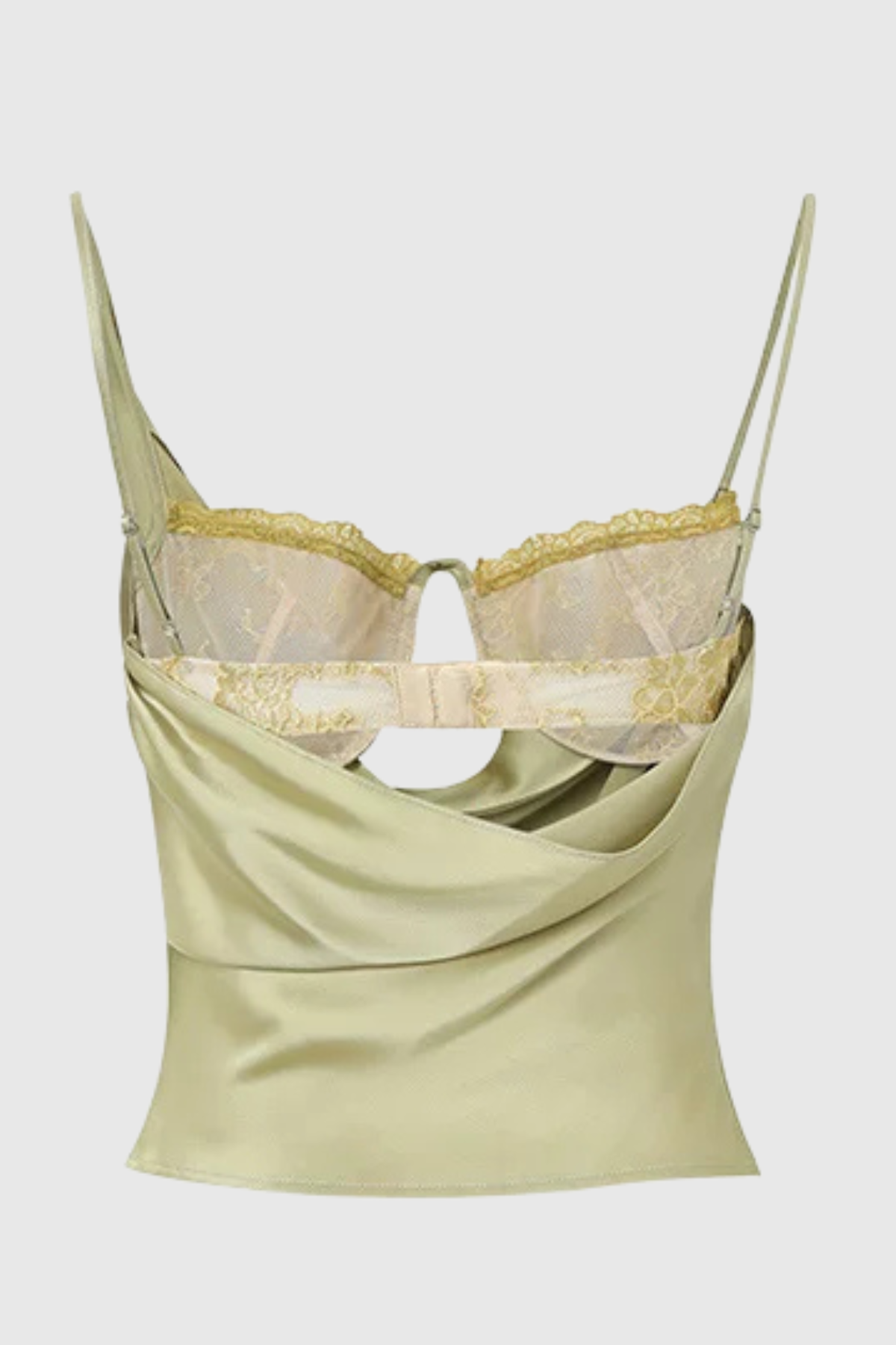 Tovania Lace Draped Top - Green