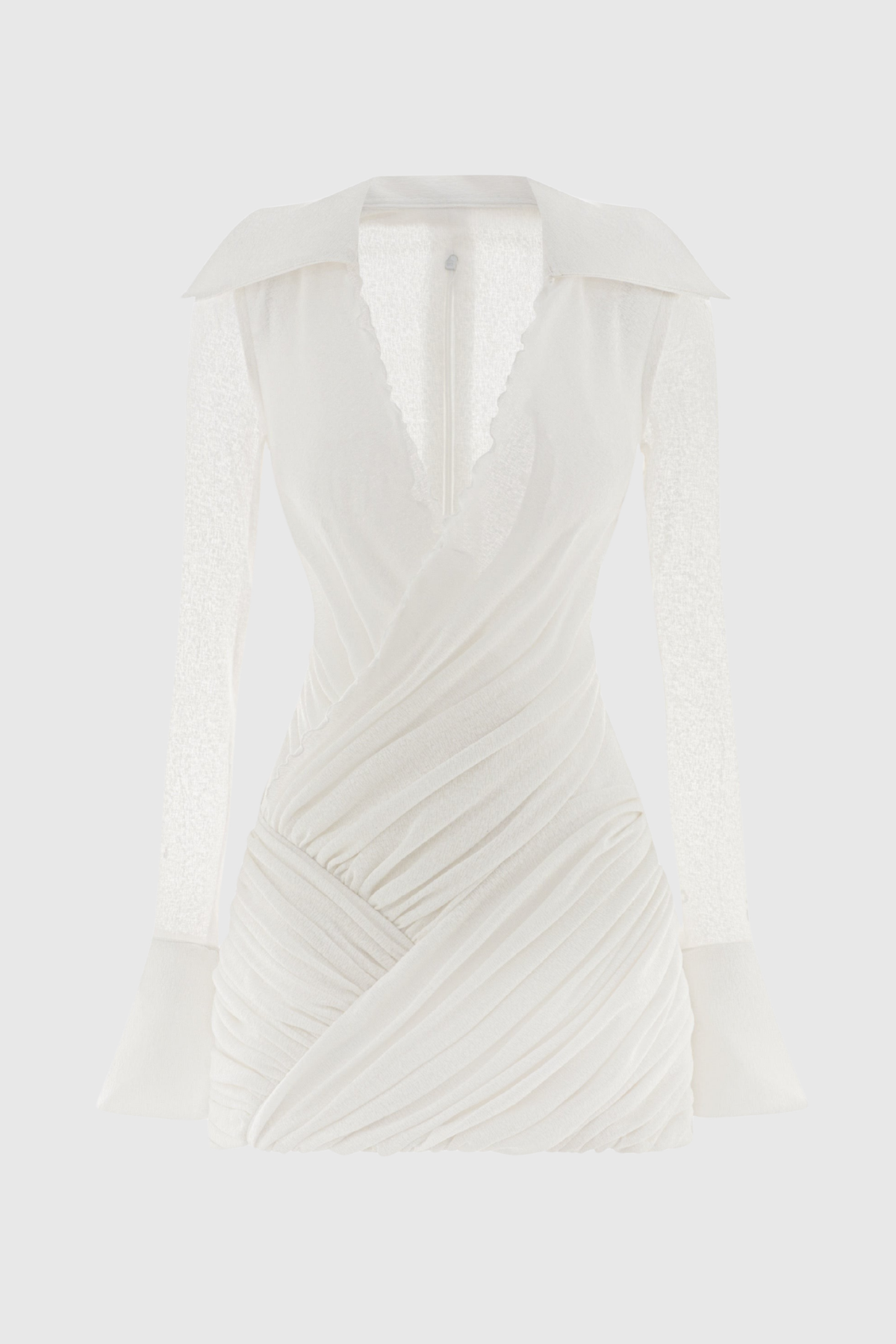 Ullata Ruched Mini Dress - White