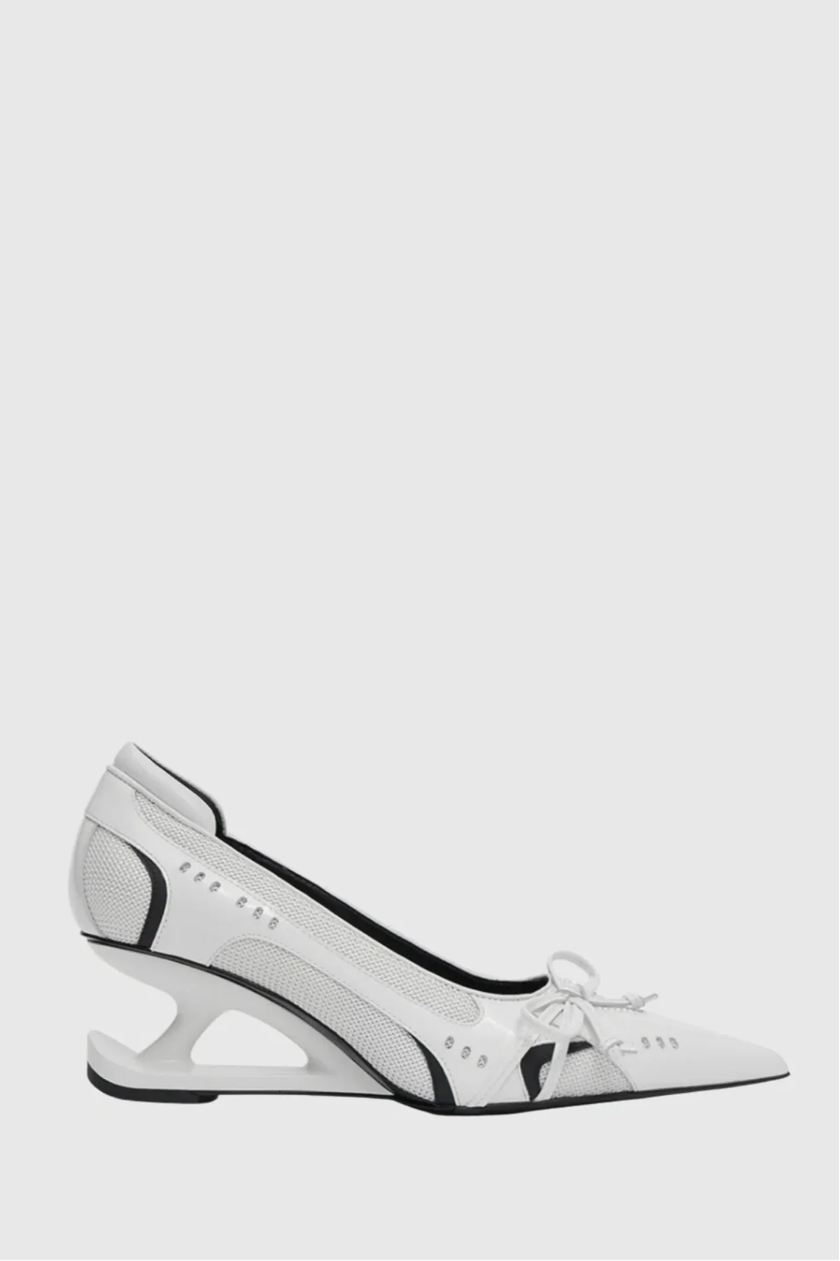 Vawson Splicing Bow Sneaker Pumps - White