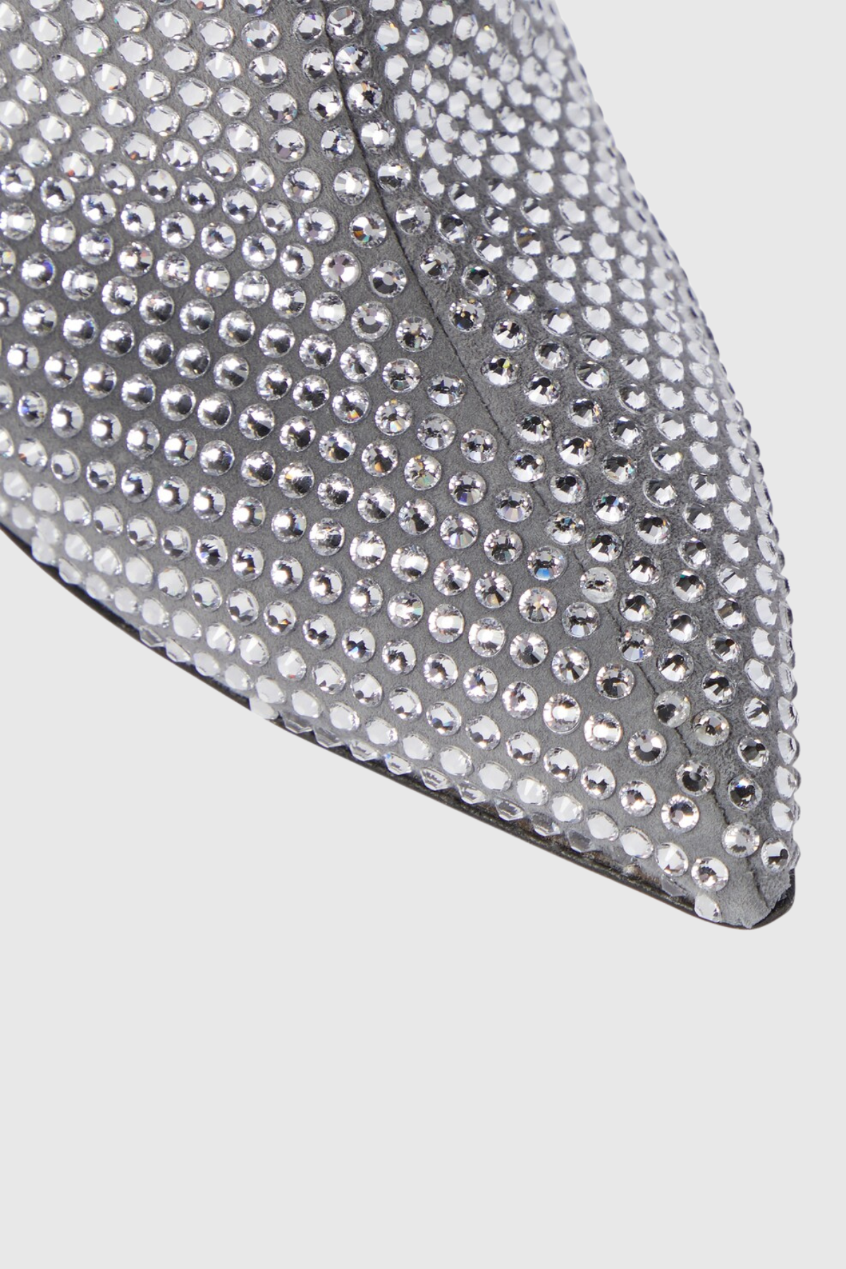 Verese Crystal Embellished Stiletto Boots - Silver
