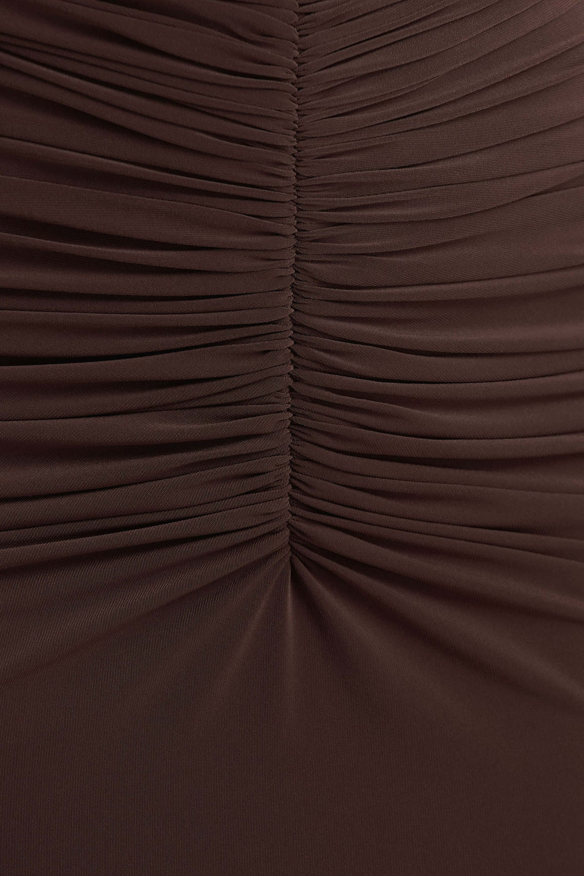 Vilma Cape Sleeves Ruched Maxi Dress - Brown