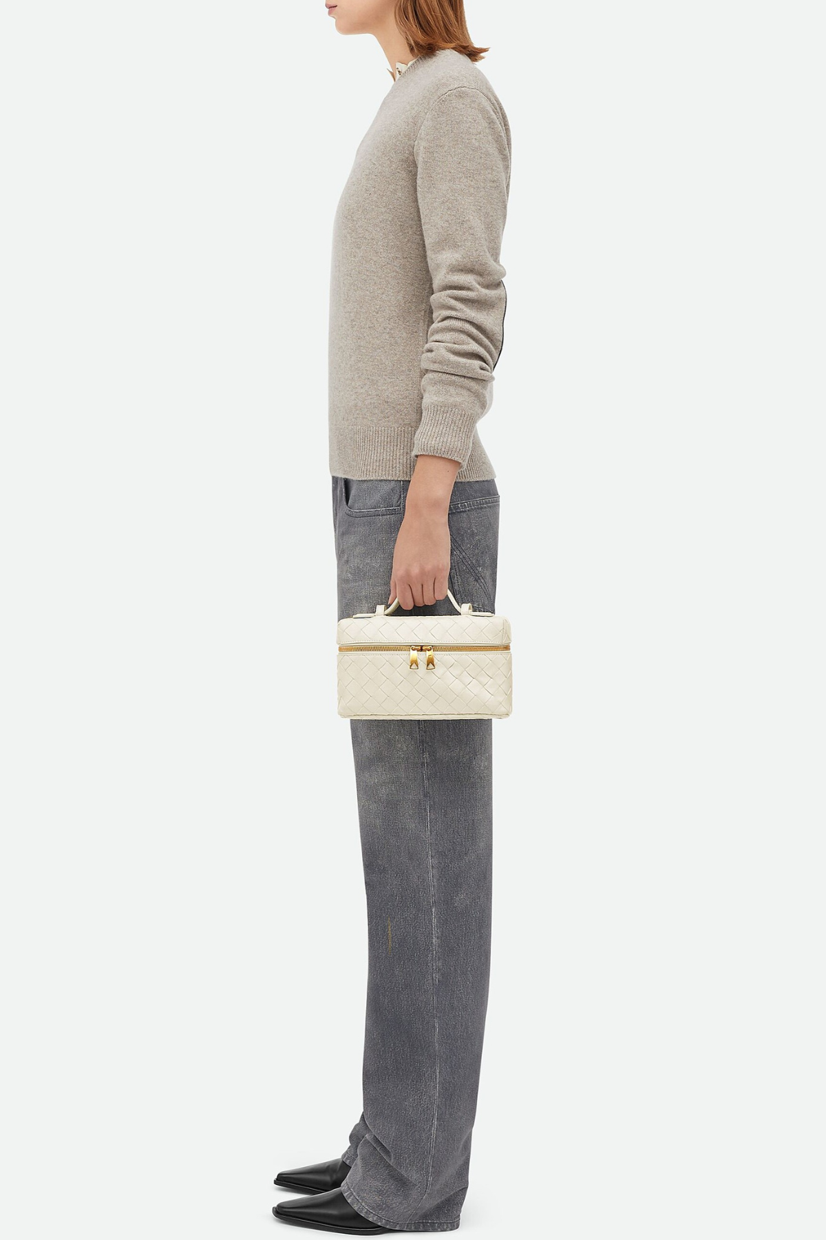 Yaritza Woven Clutch Bag - Beige
