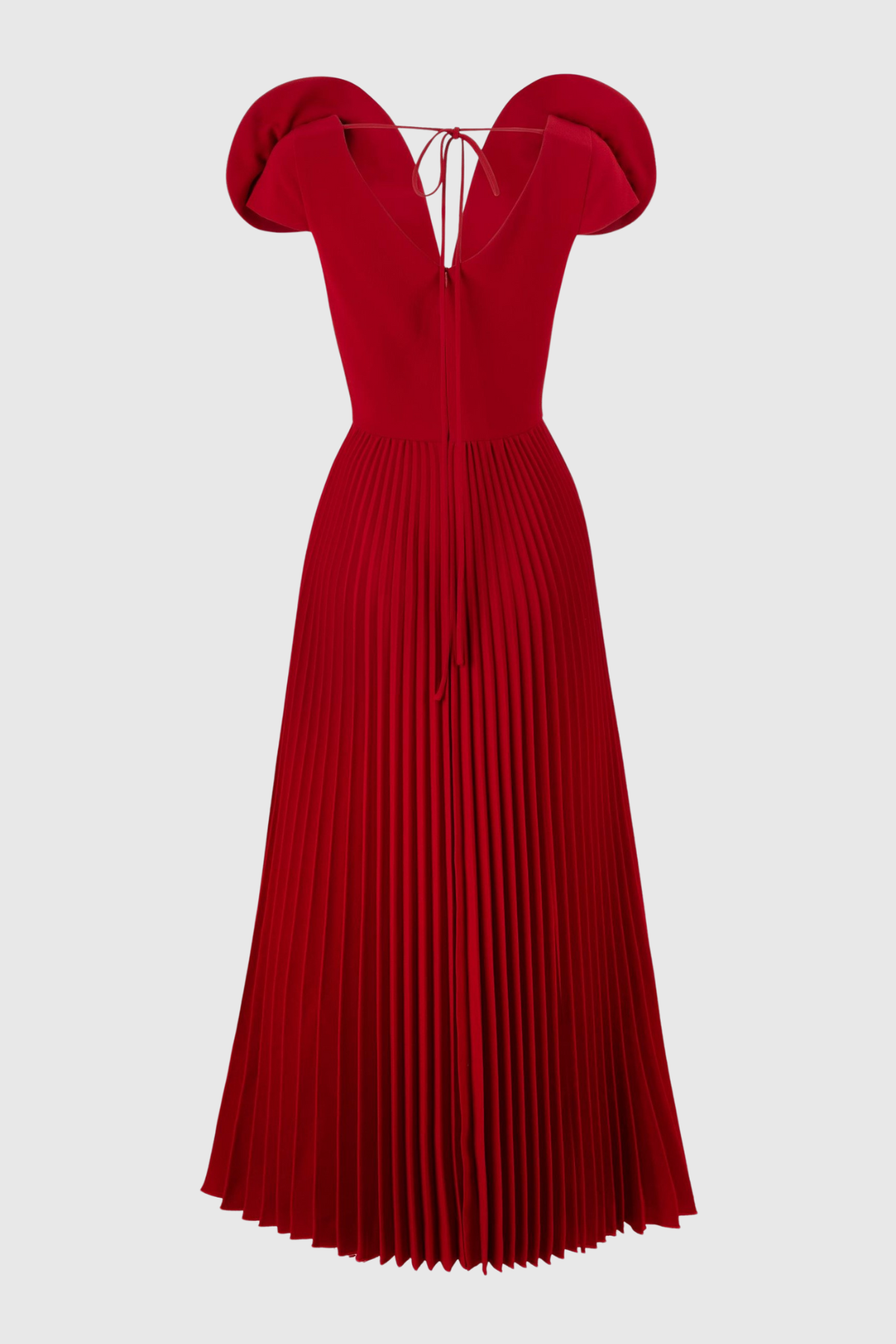 Yarra Rose Pleated Midi Dress - Red