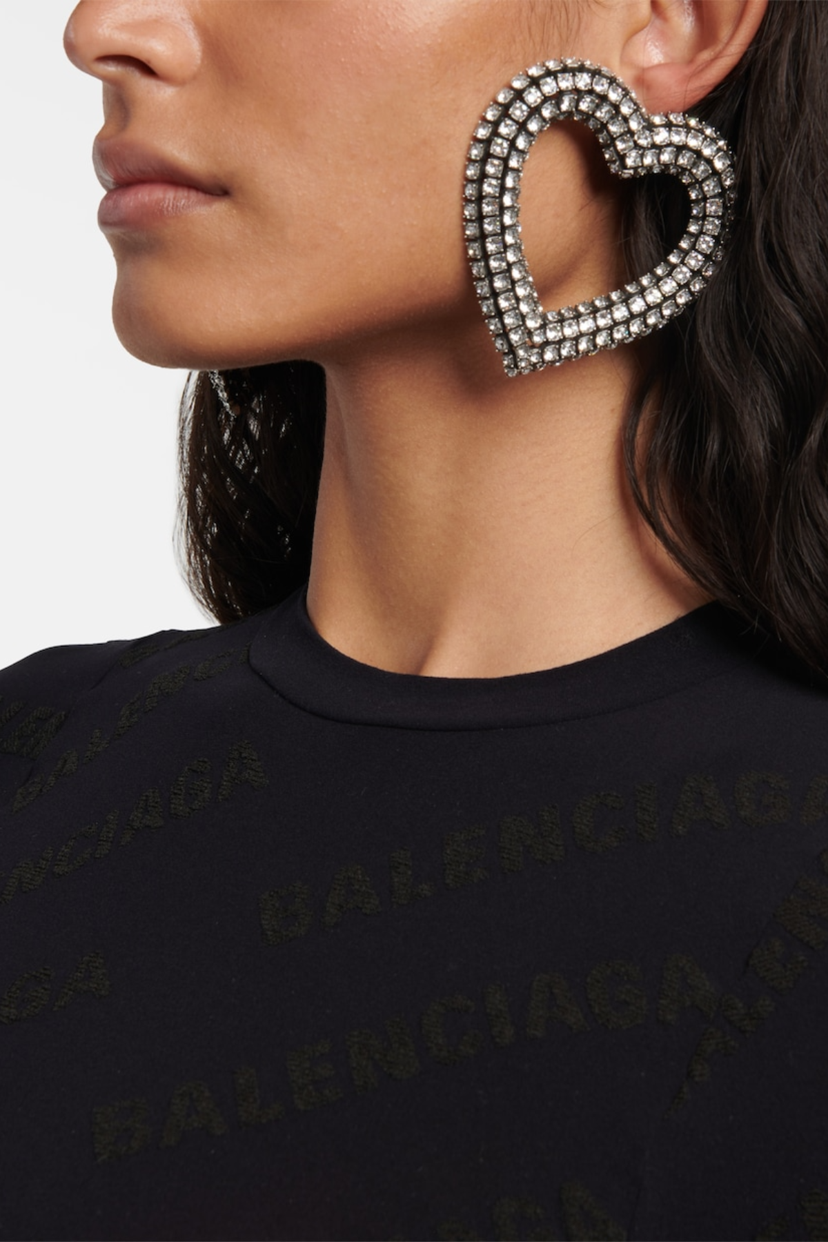 Yolio Heart Crystal Earrings