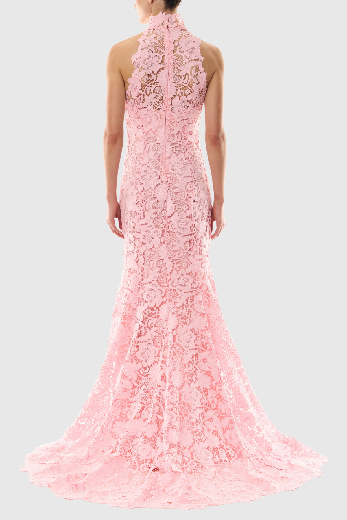 Zivasa Sleeveless Floral Lace Maxi Dress