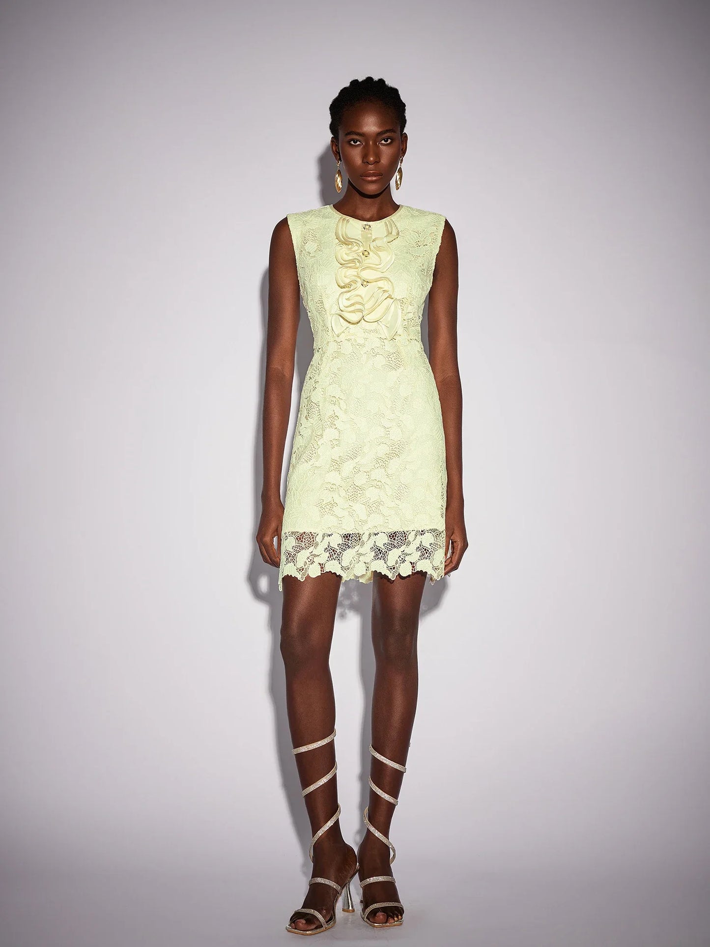 Floral Hollow-Out mini dress