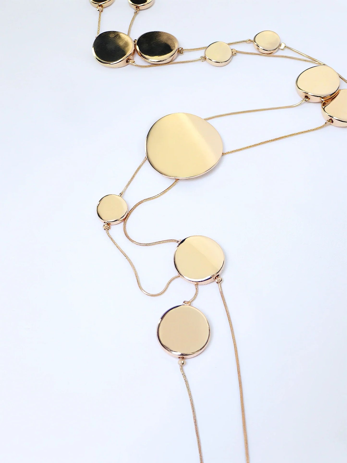 Golden Circular Design Necklace