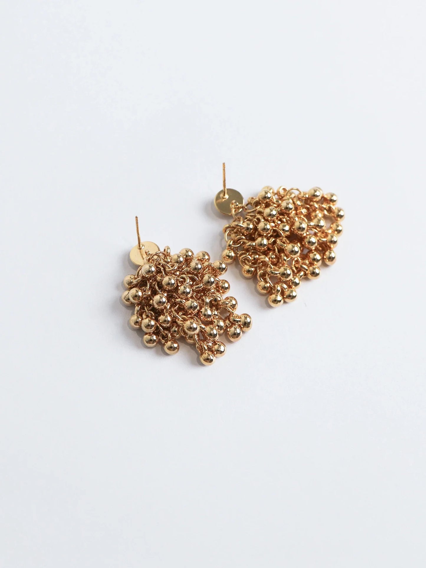 Golden Pearl Stud Earrings